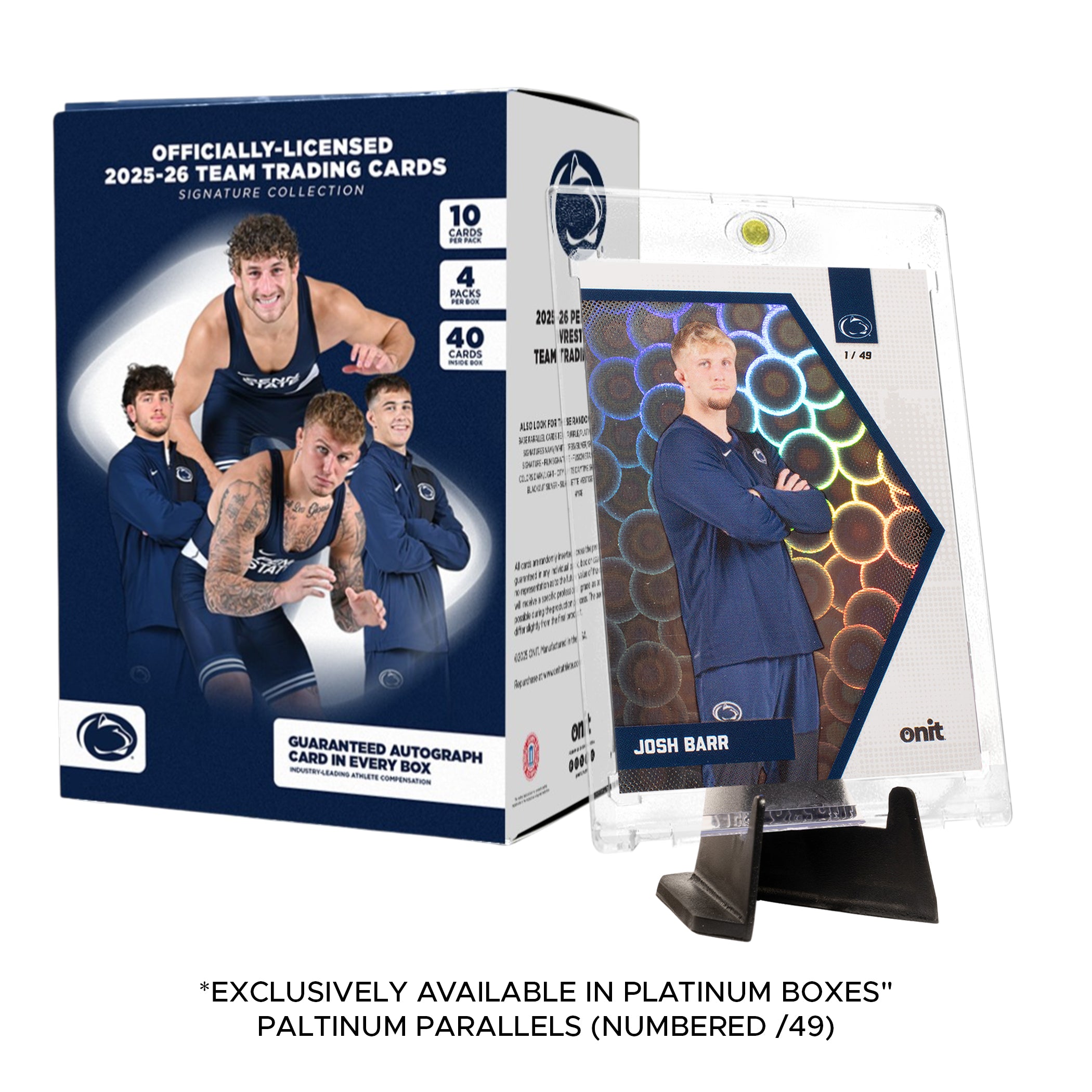 Penn State University Wrestling 2025-26 Trading Cards - Platinum Box (Guaranteed Autograph)