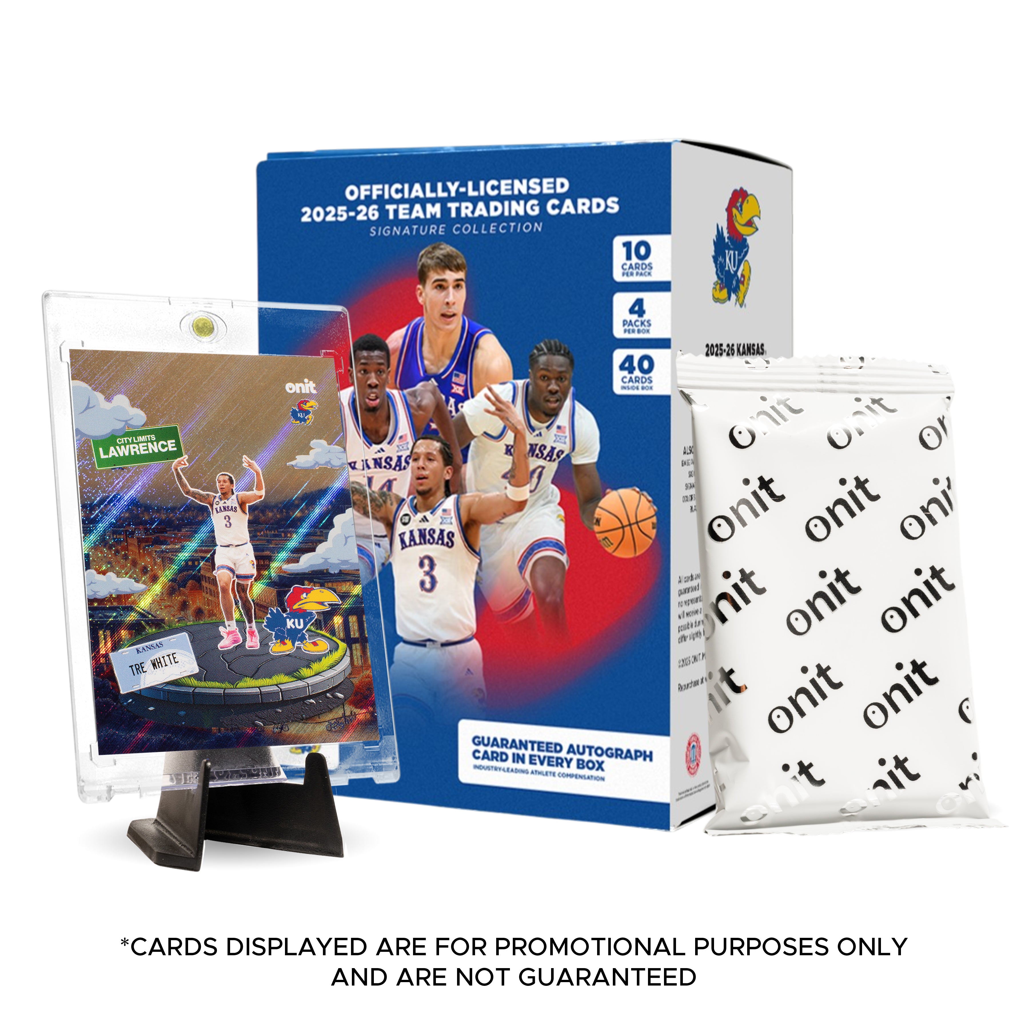 University of Kansas Men's Basketball 2025-26 Trading Cards - Platinum Box (Guaranteed Autograph)