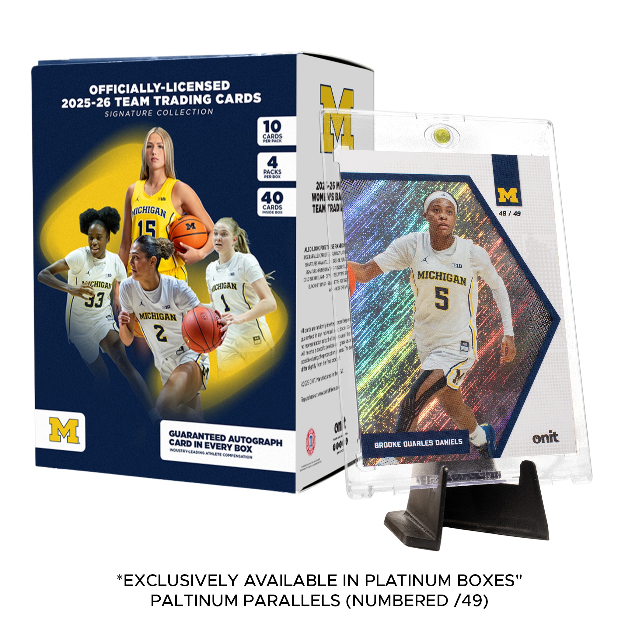 University of Michigan Women's Basketball 2025-26 Trading Cards - Platinum Box (Guaranteed Autograph)