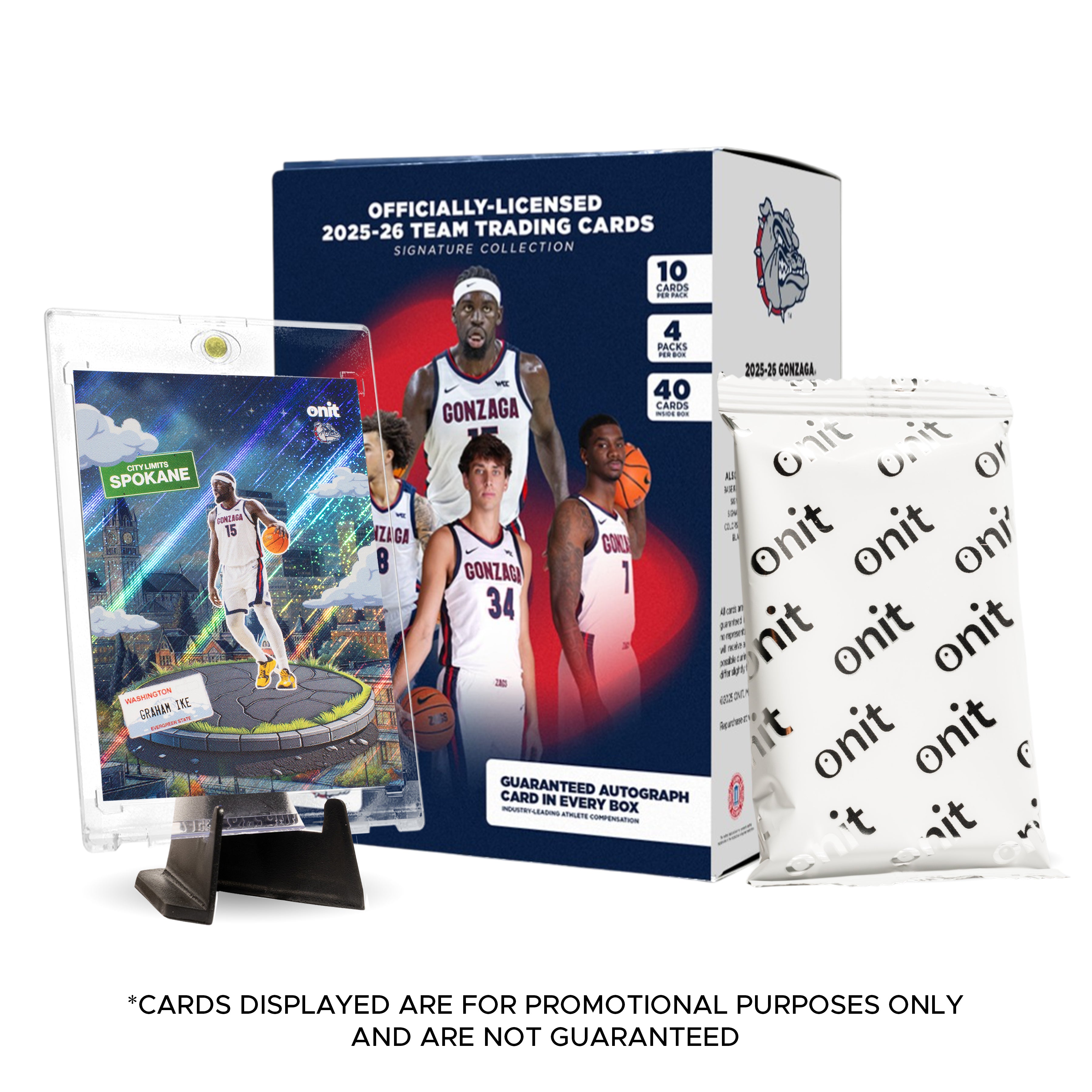 Gonzaga University Men's Basketball 2025-26 Trading Cards - Platinum Box (Guaranteed Autograph)