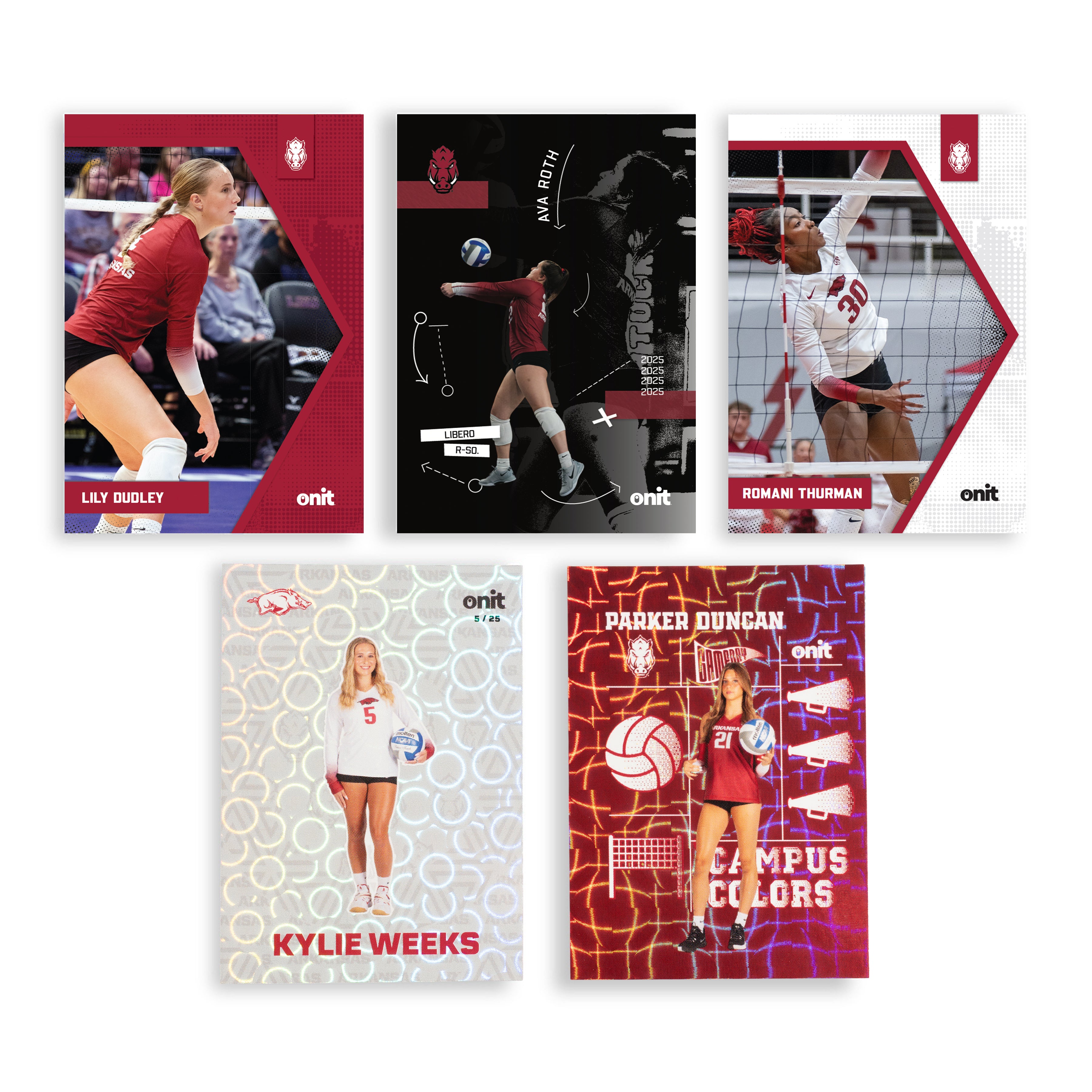 University of Arkansas 2025 Volleyball Trading Cards - Platinum Box (Guaranteed Autograph)
