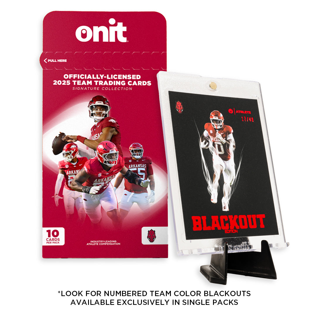 University of Arkansas Football 2025 Trading Cards - Single Pack