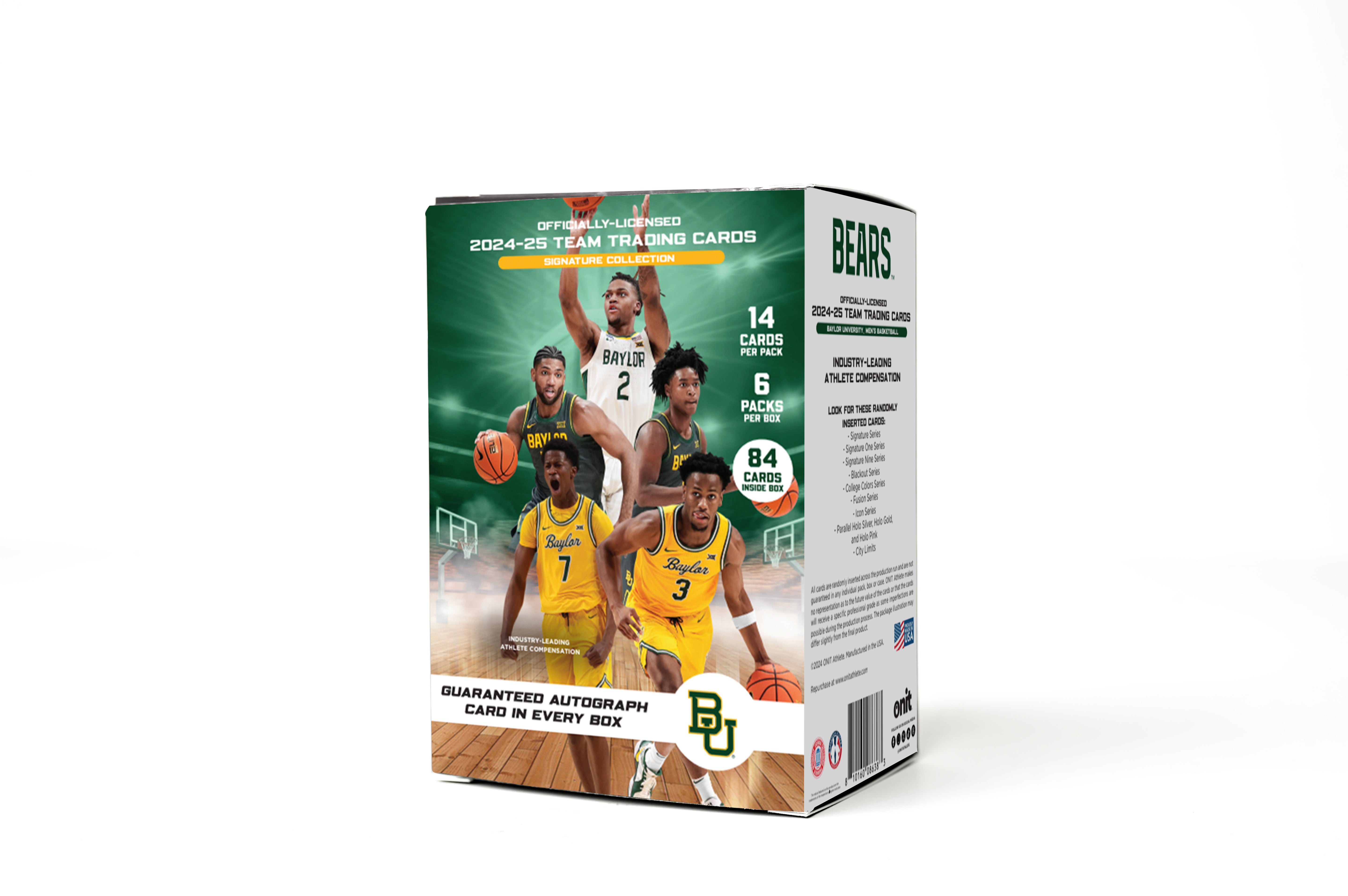 Baylor University® 2024-25 Men's Basketball Trading Cards - Platinum Box with Guaranteed Autograph