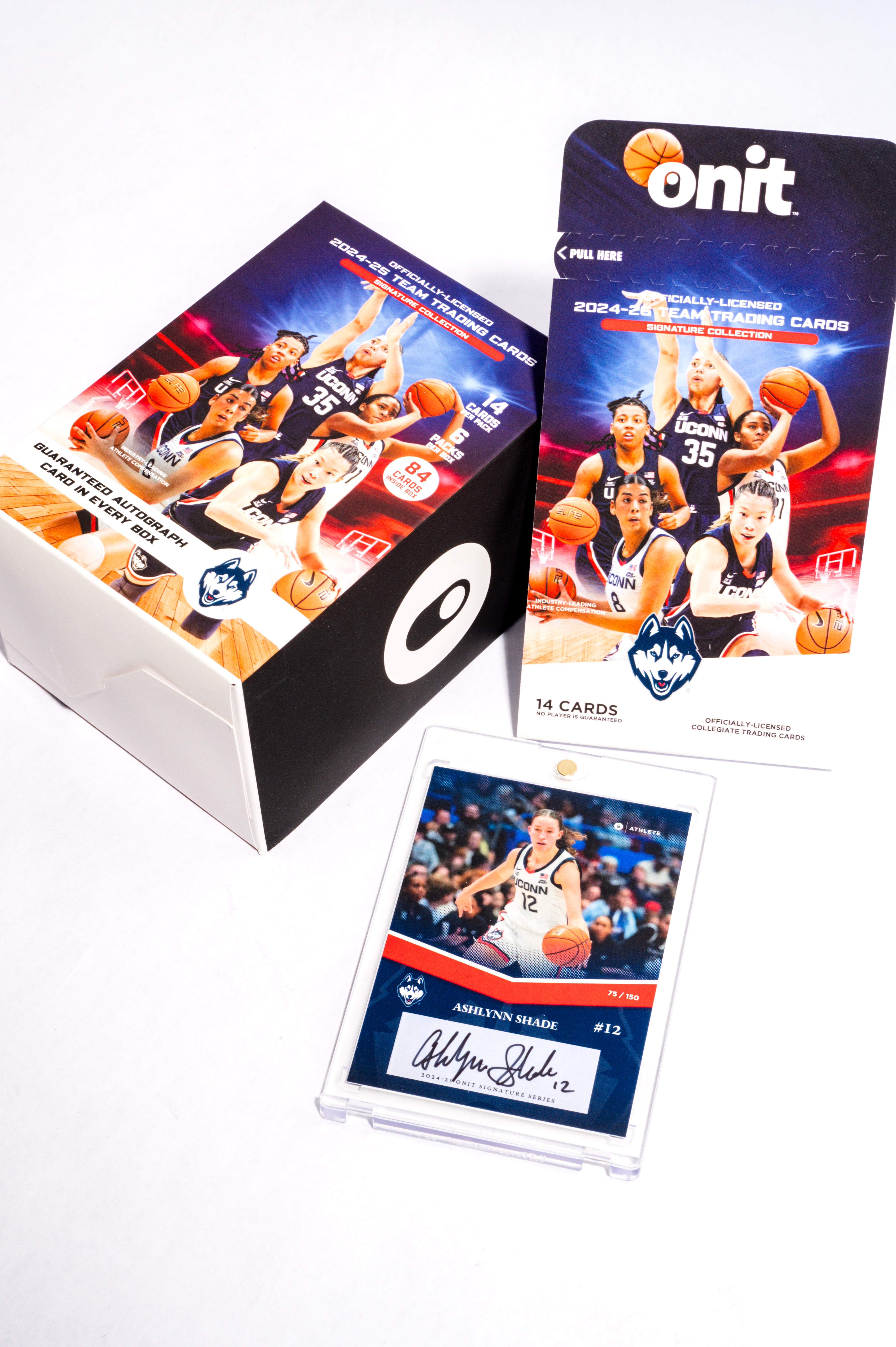 UConn® 2024-25 Women's Basketball Trading Cards - Platinum Box with Guaranteed Autograph