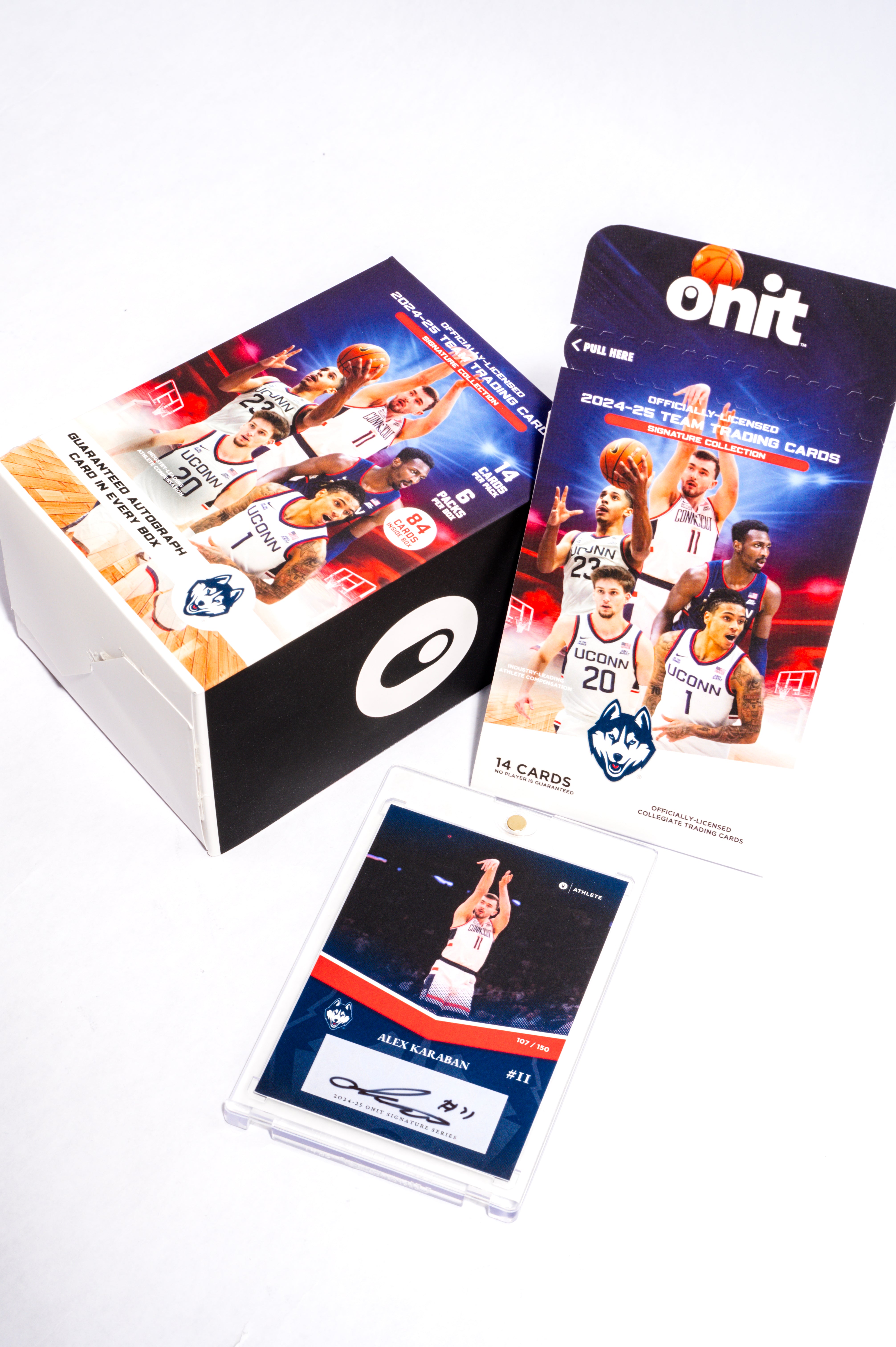 UConn® 2024-25 Men's Basketball Trading Cards - Platinum Box with Guaranteed Autograph