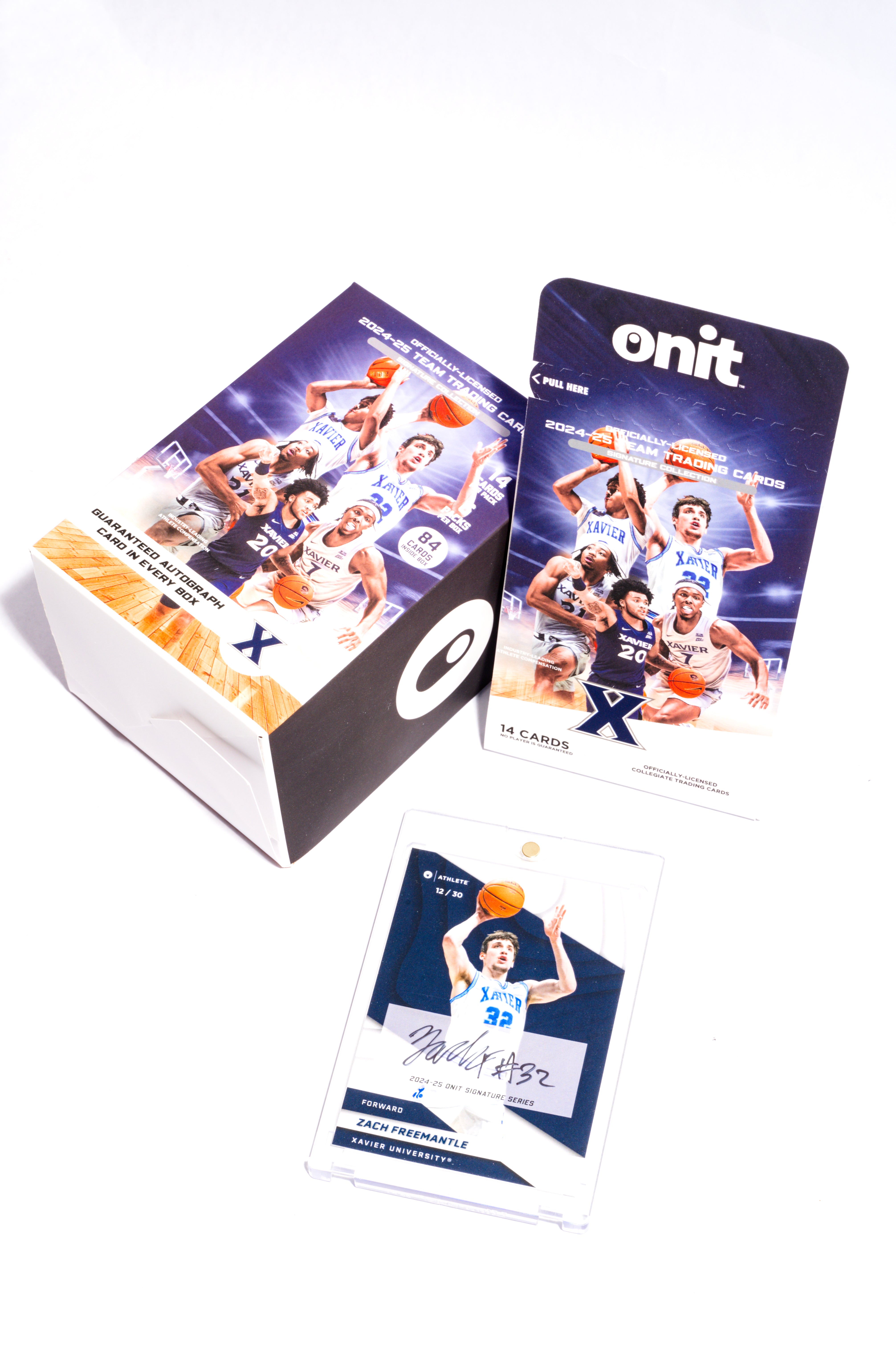 Xavier University® 2024-25 Men's Basketball Trading Cards - Platinum Box with Guaranteed Autograph