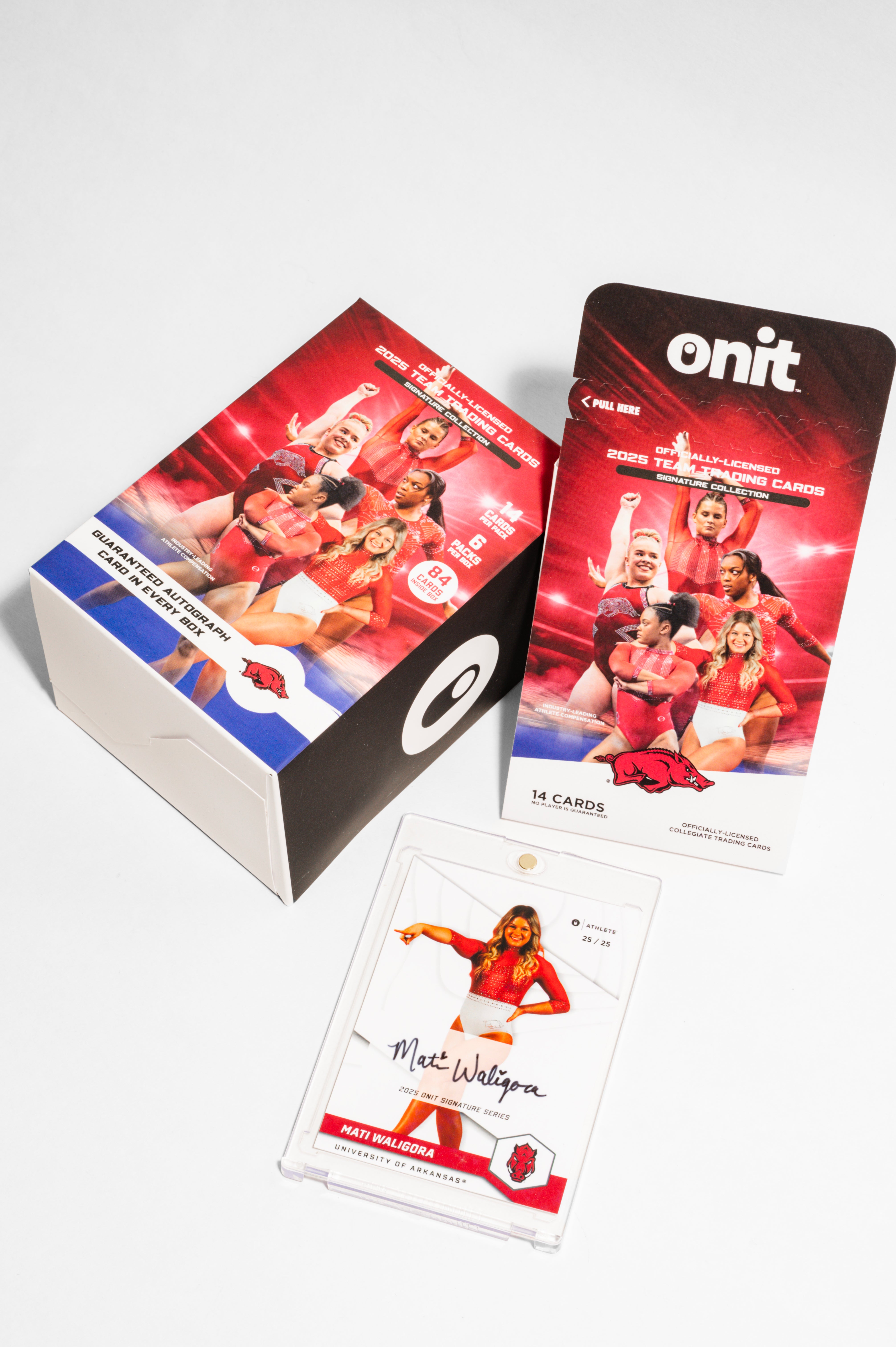 University of Arkansas® 2024-25 Gymnastics Trading Cards - Platinum Box with Guaranteed Autograph