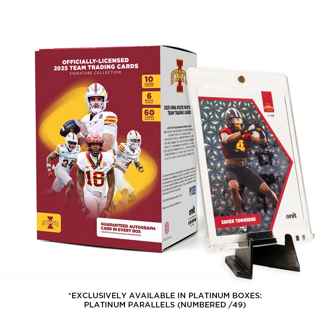 Iowa State University Football 2025 Trading Cards - Platinum Box (Guaranteed Autograph)