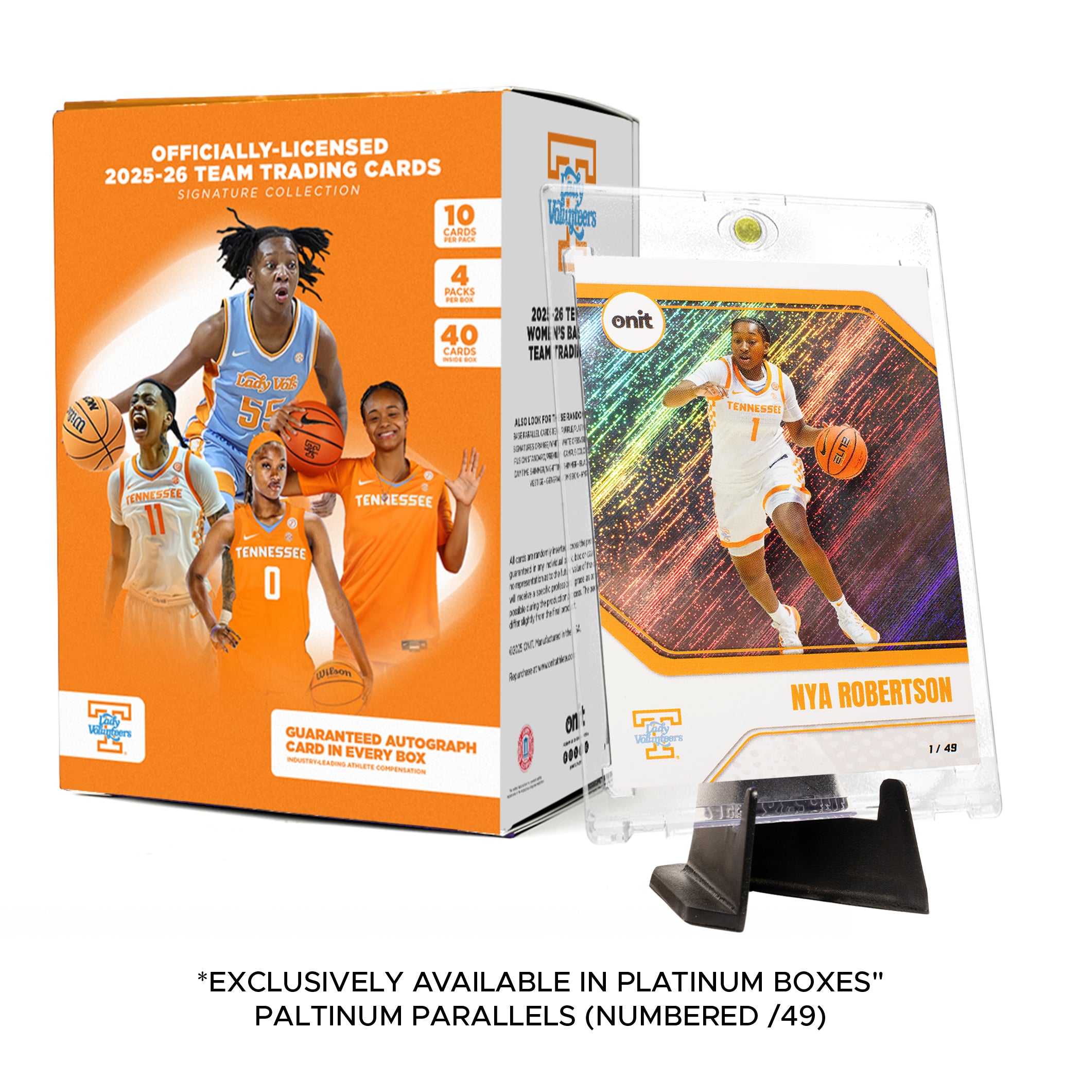 University of Tennessee Women's Basketball 2025-26 Trading Cards - Platinum Box (Guaranteed Autograph)