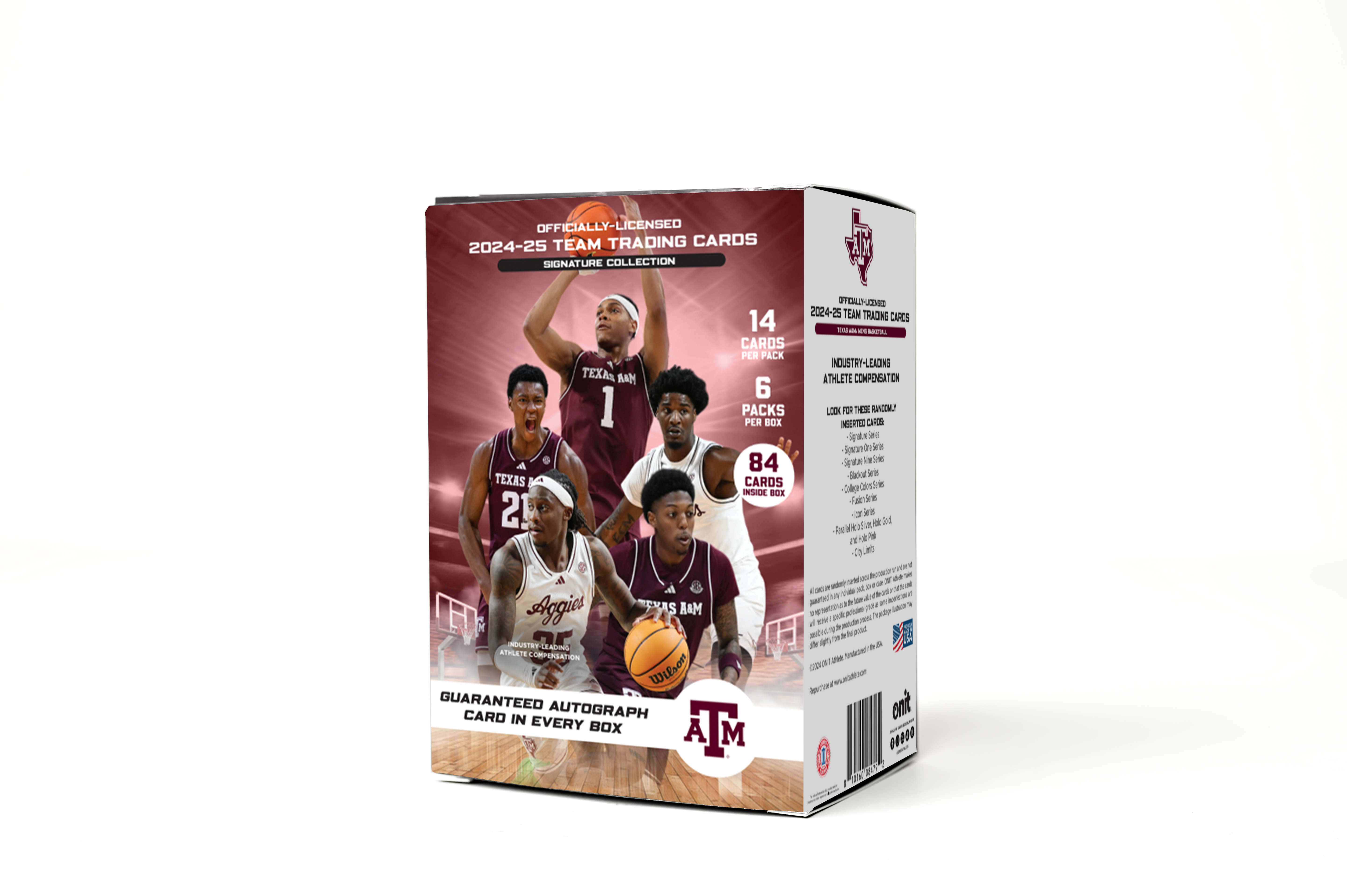 Texas A&M University® 2024-25 Men's Basketball Trading Cards - Platinum Box with Guaranteed Autograph