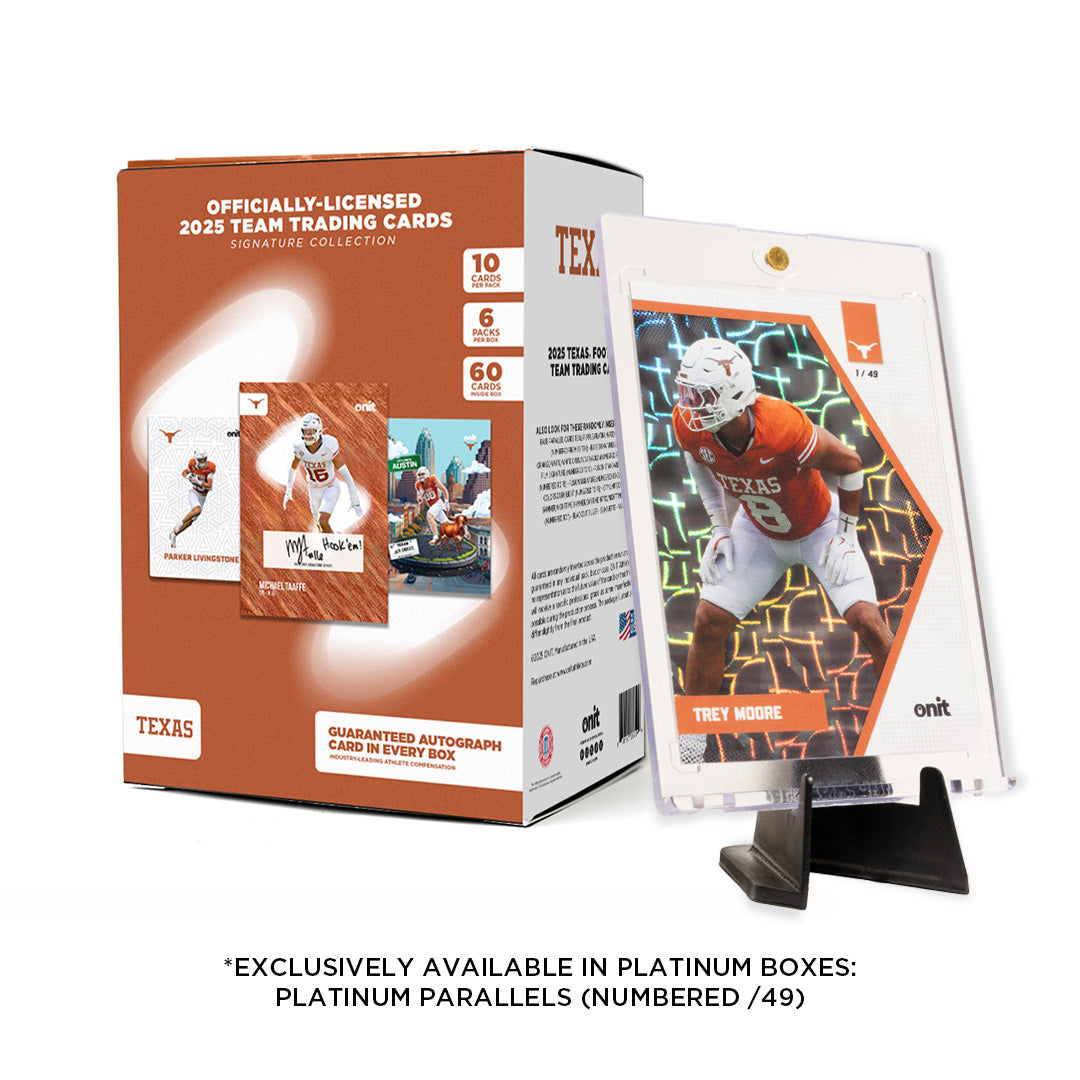 University of Texas Football 2025 Trading Cards - Platinum Box