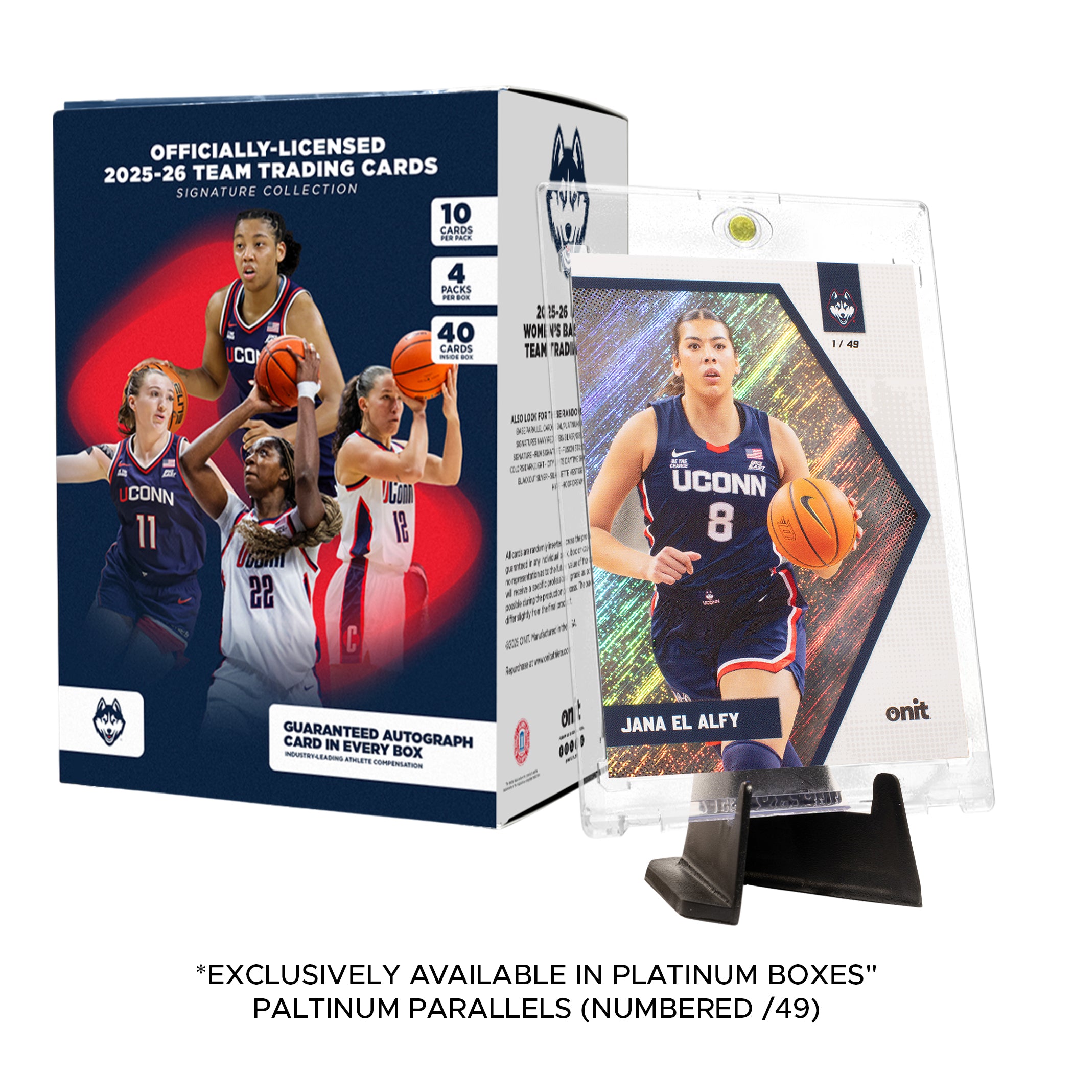 UConn Women's Basketball 2025-26 Trading Cards - Platinum Box (Guaranteed Autograph)