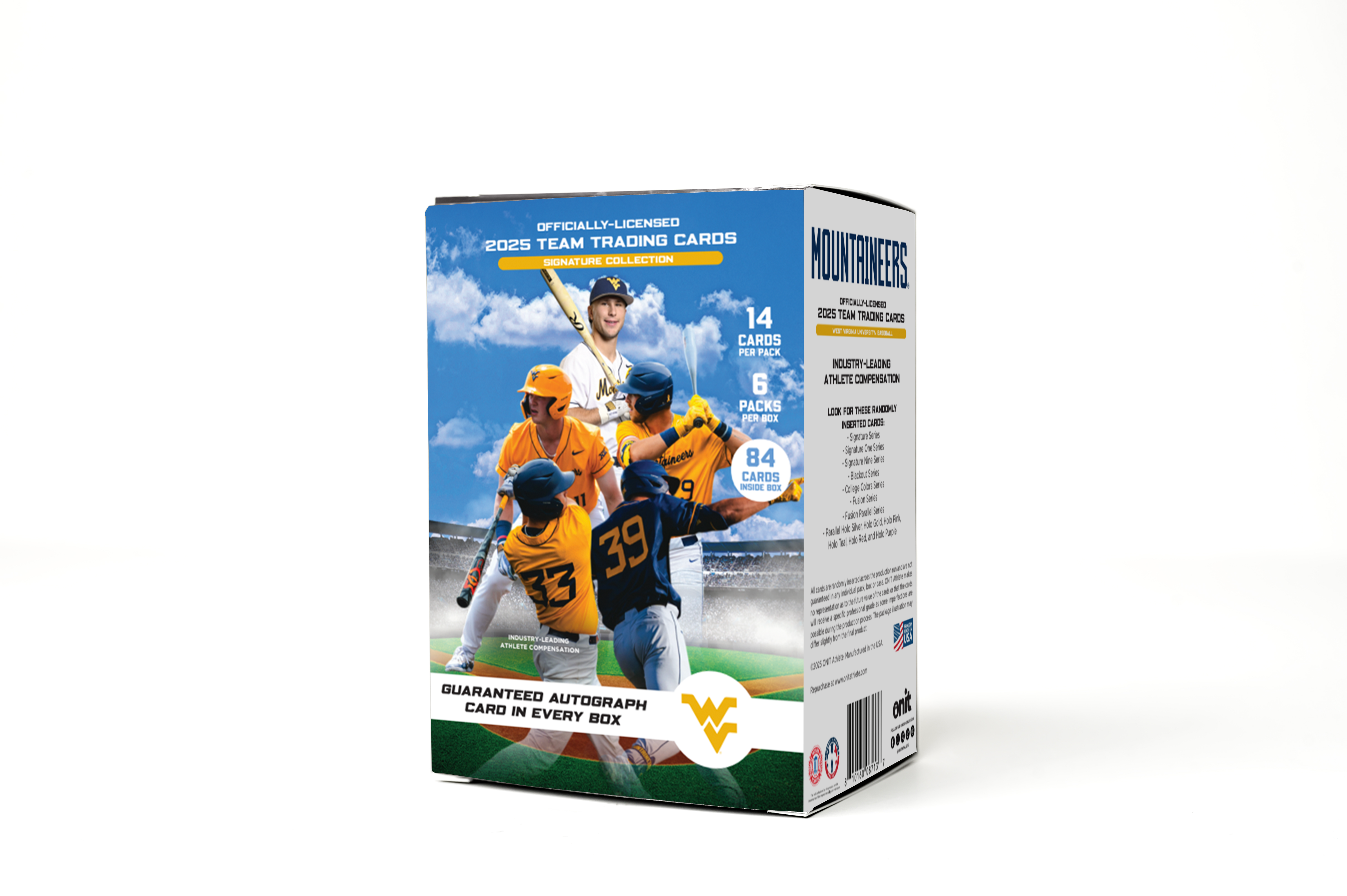 West Virginia University® 2025 Baseball Trading Cards - Platinum Box with Guaranteed Autograph