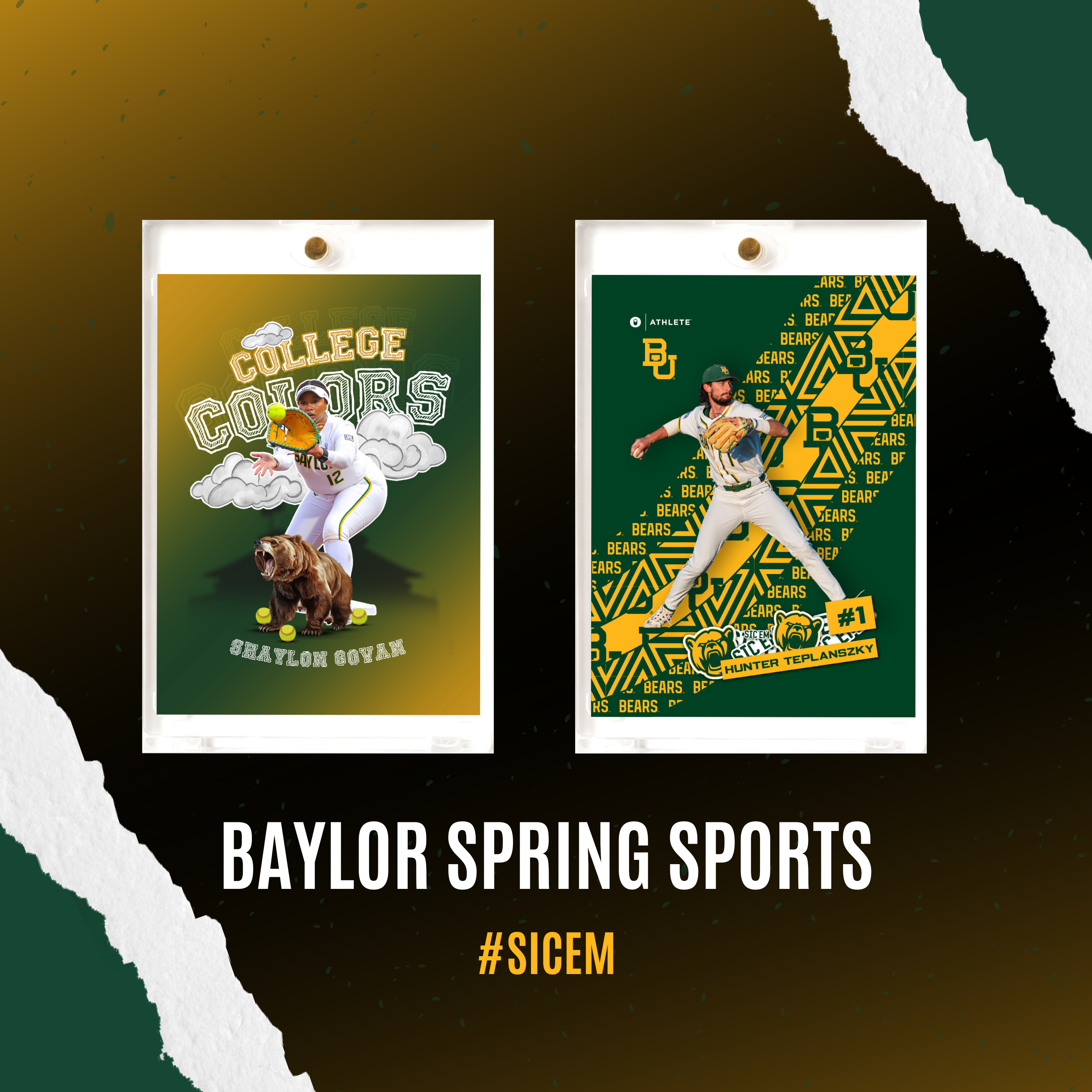 Baylor Baseball and Softball Trading Cards Available Now