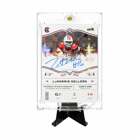LaNorris Sellers autograph card