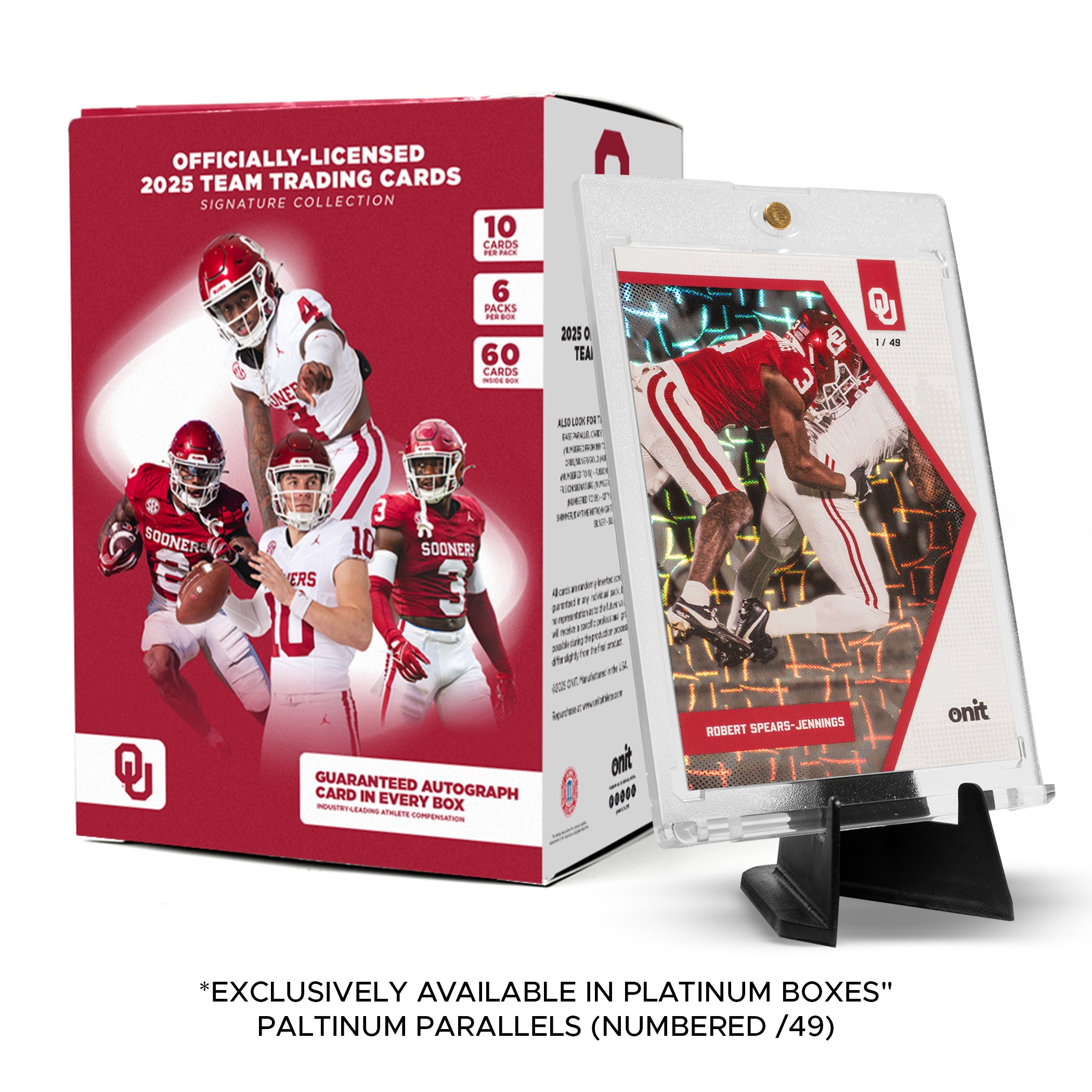 University of Oklahoma Football 2025 Trading Cards - Platinum Box