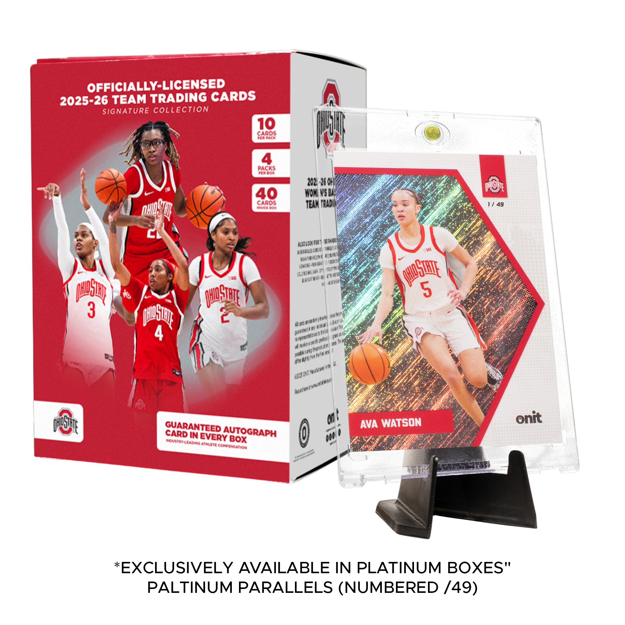 The Ohio State University Women's Basketball 2025-26 Trading Cards - Platinum Box (Guaranteed Autograph)