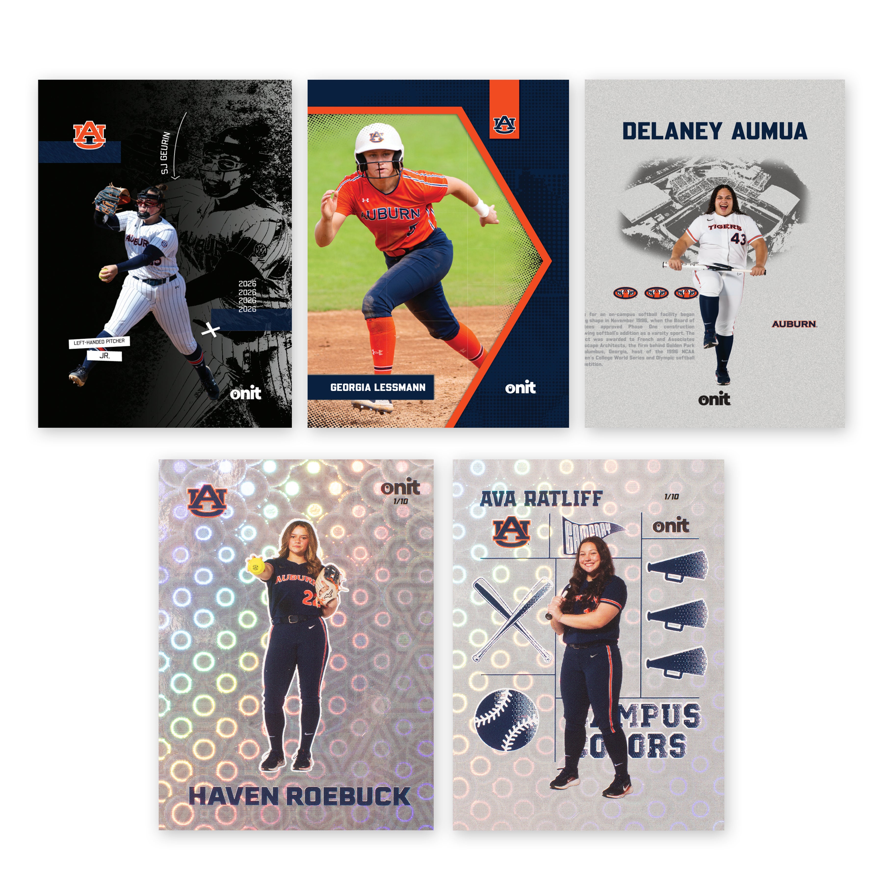 Auburn University Softball 2026 Trading Cards