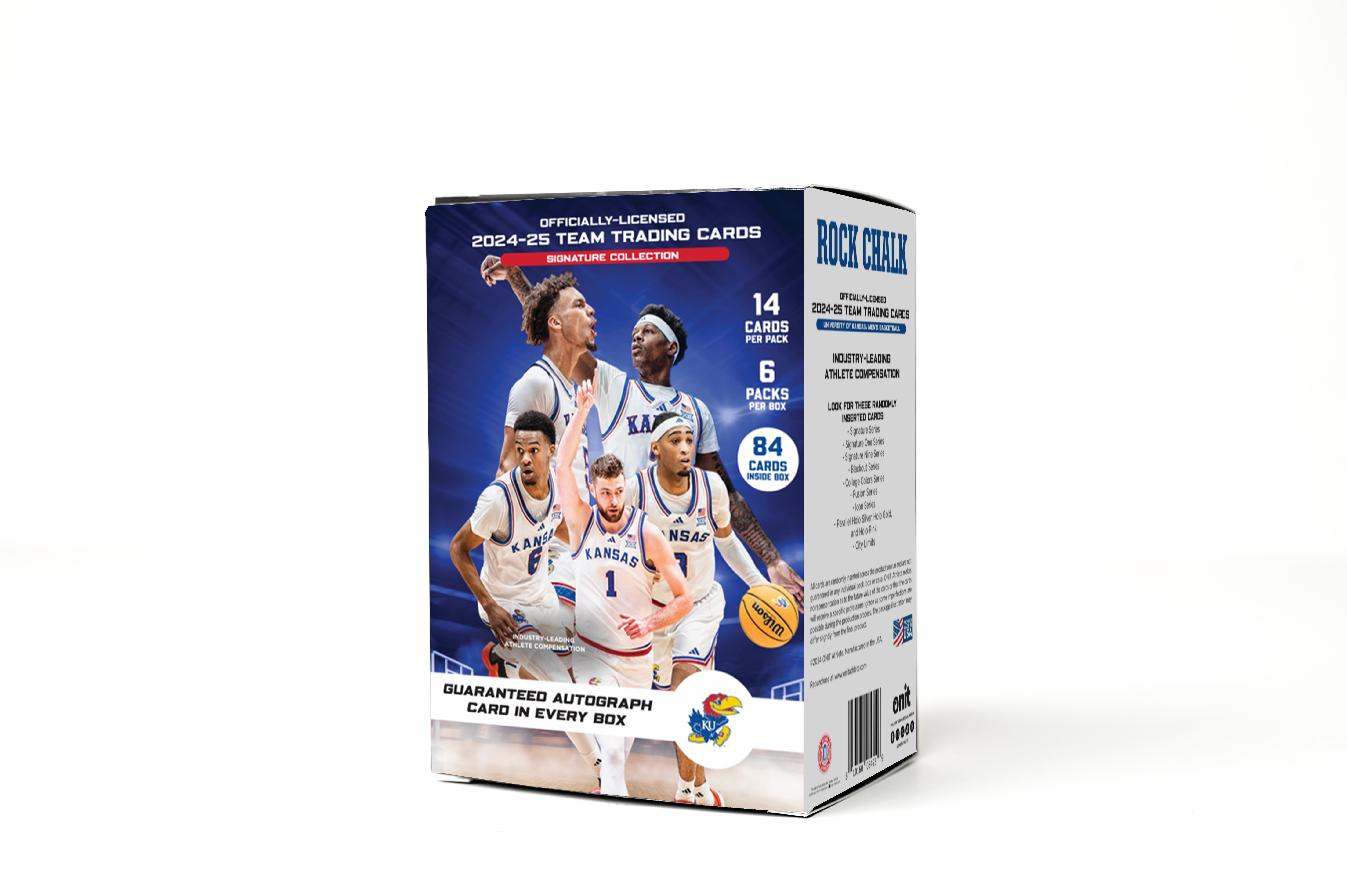 University of Kansas® NIL Men's Basketball - 2024-25 Signature Trading Cards - Platinum Box with Guaranteed Autograph