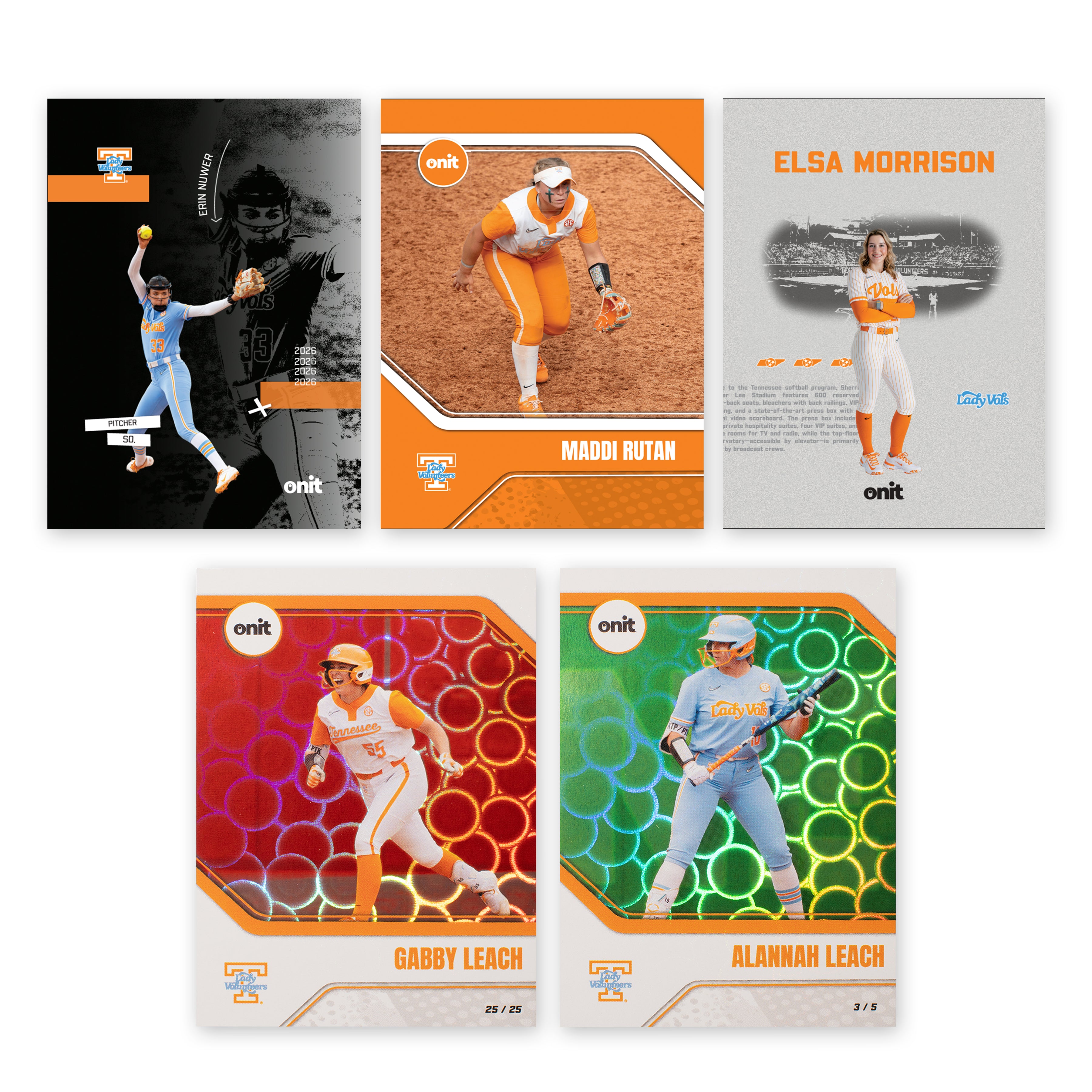 University of Tennessee Softball 2026 Trading Cards