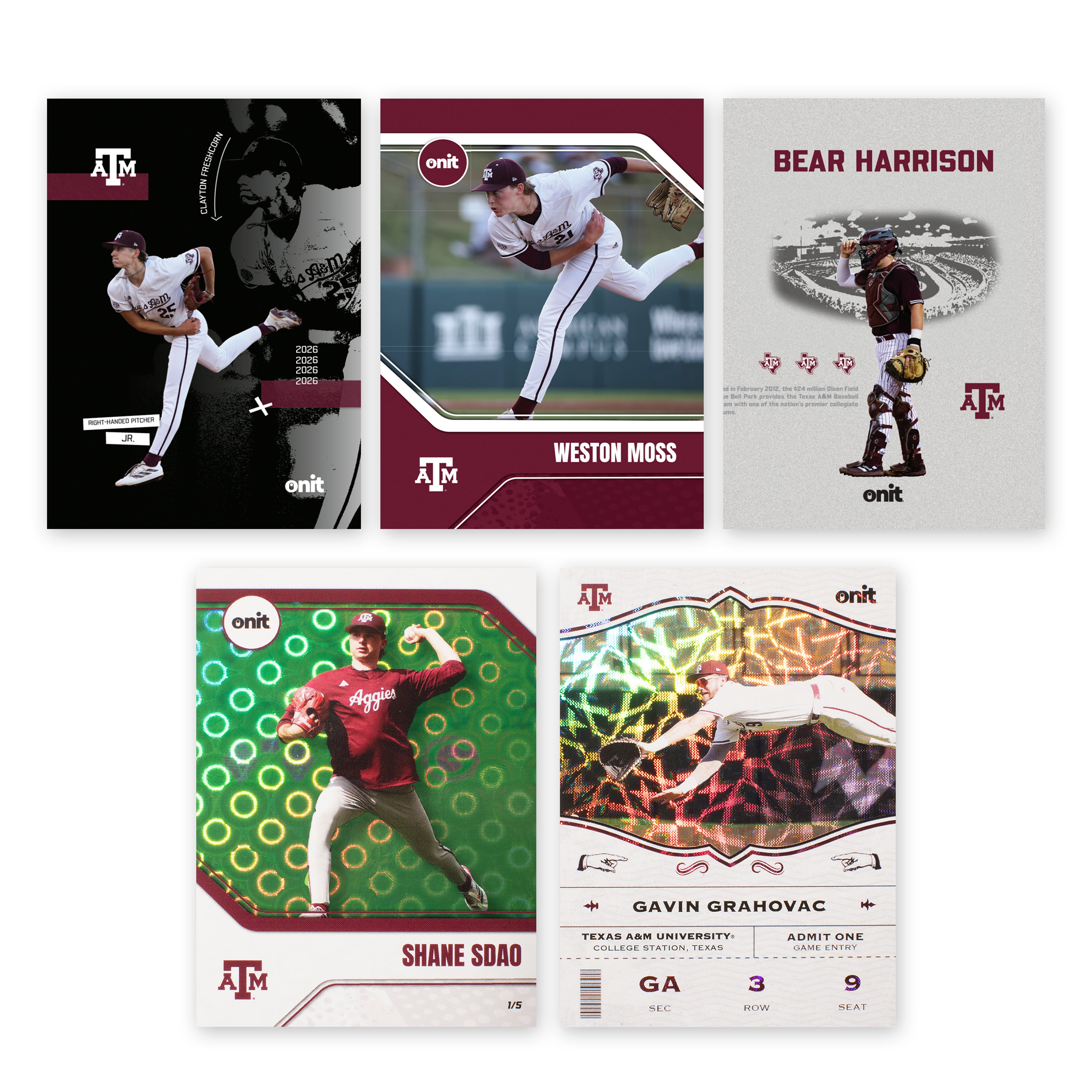 Texas A&M University Baseball 2026 Trading Cards