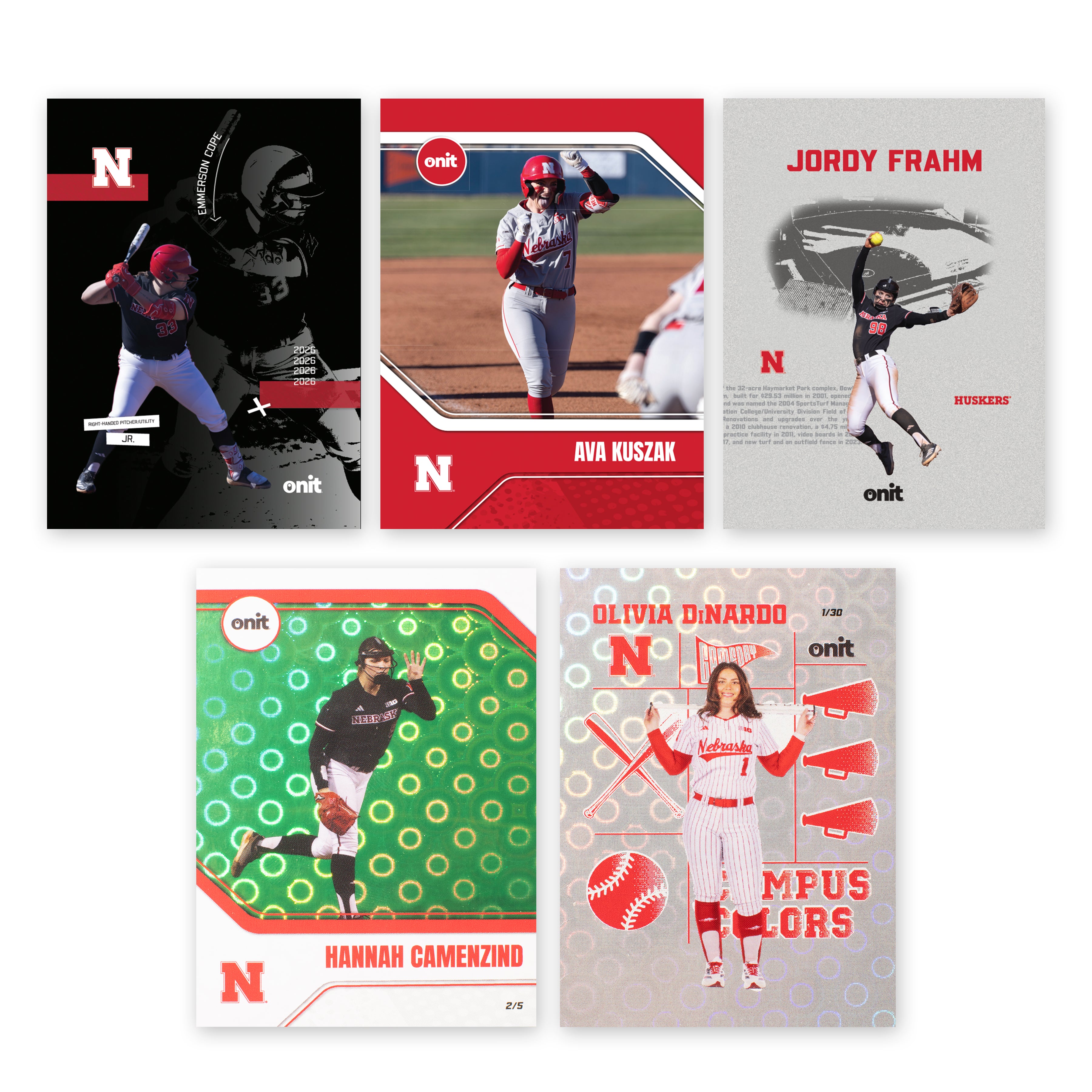 University of Nebraska Softball 2026 Trading Cards