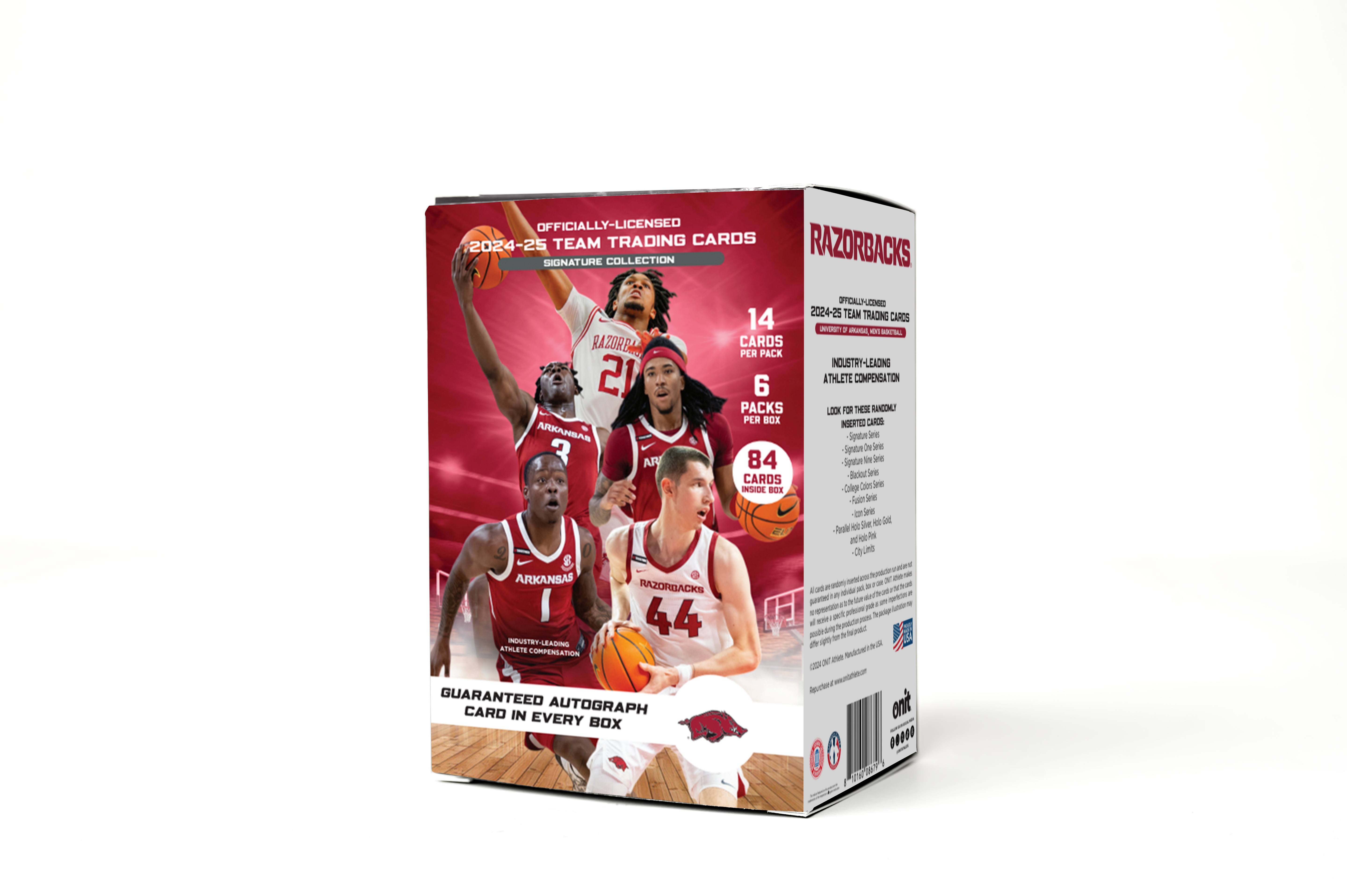 University of Arkansas® 2024-25 Men's Basketball Trading Cards - Platinum Box with Guaranteed Autograph