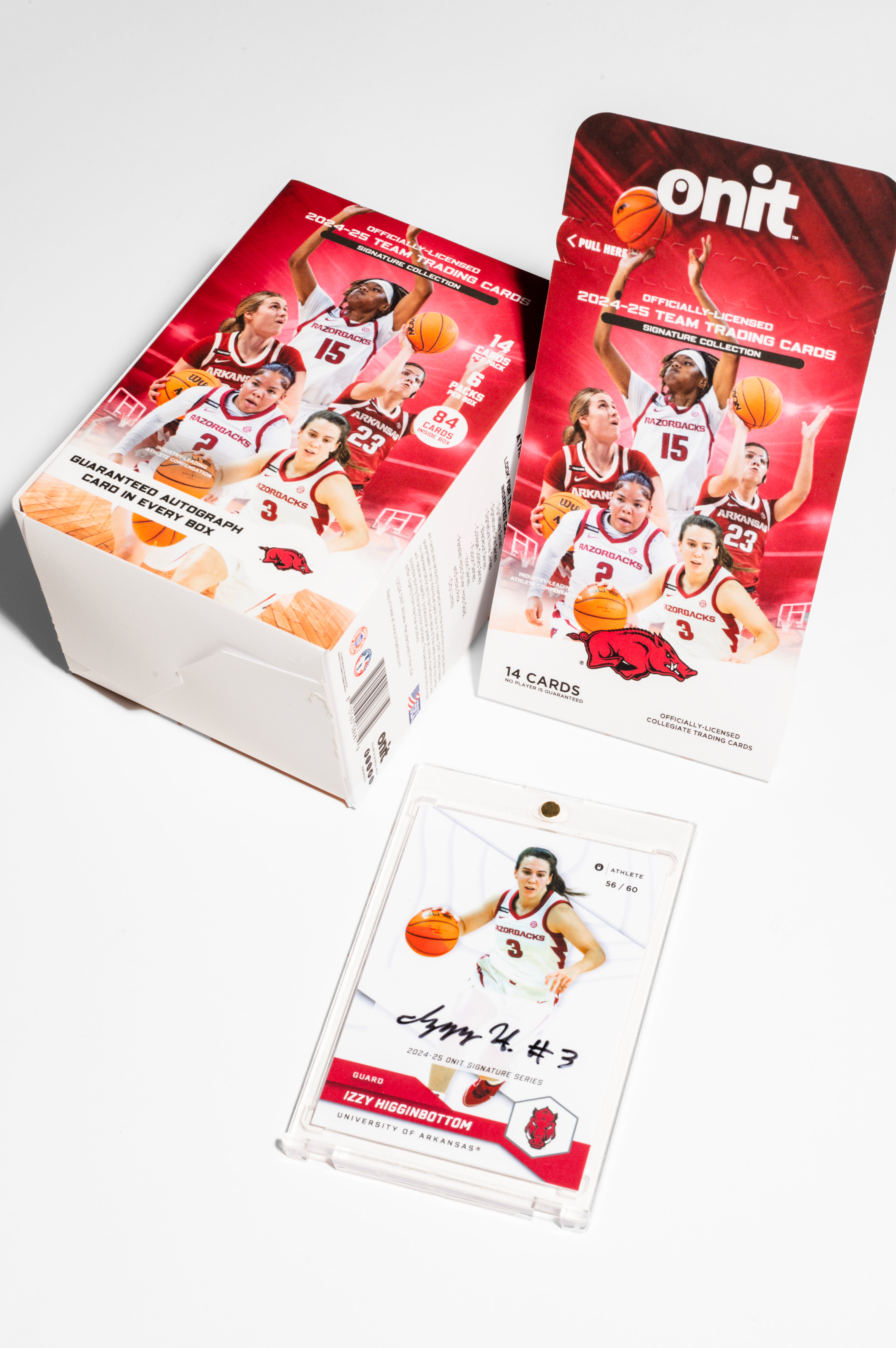 University of Arkansas® 2024-25 Women's Basketball Trading Cards - Platinum Box with Guaranteed Autograph