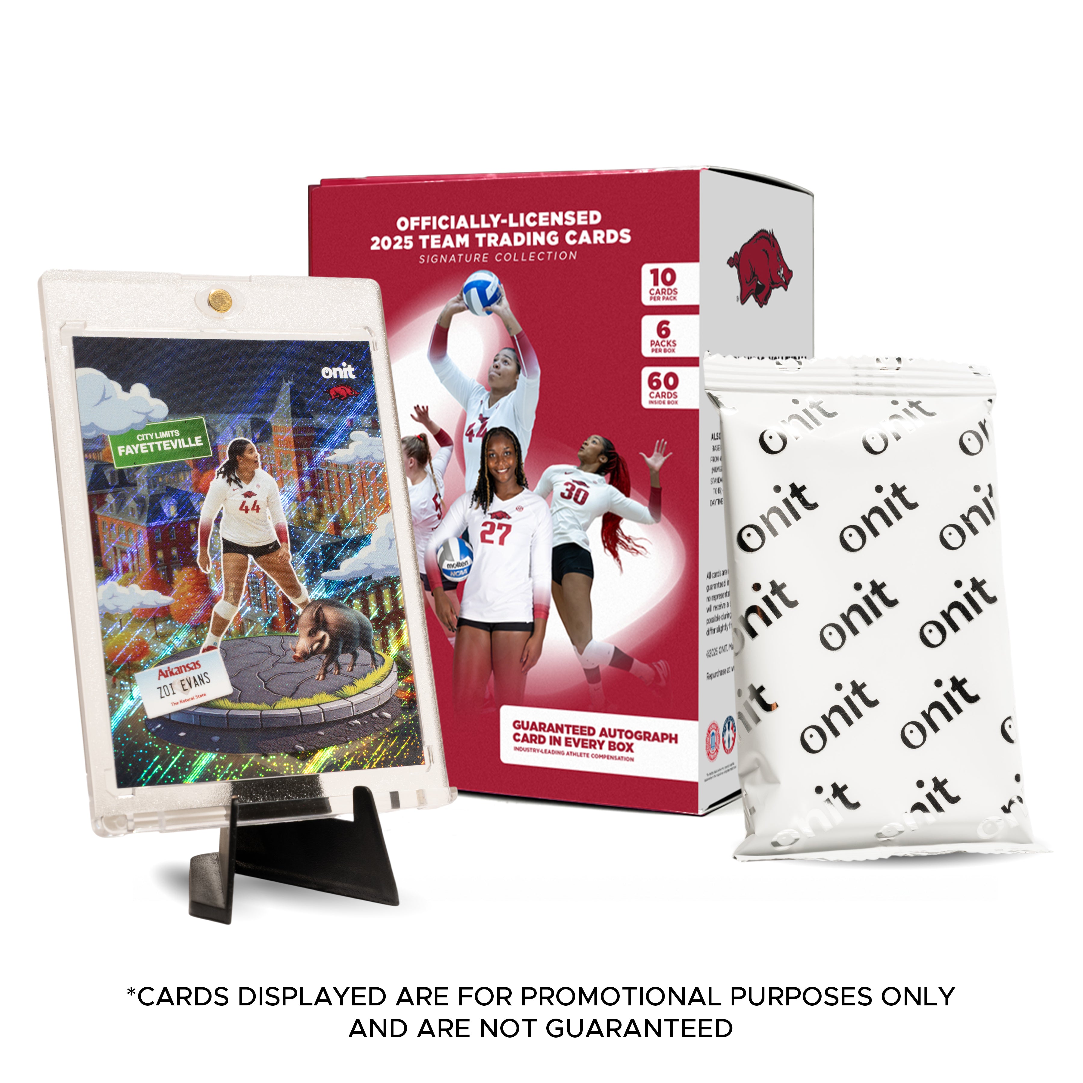 University of Arkansas 2025 Volleyball Trading Cards - Platinum Box (Guaranteed Autograph)