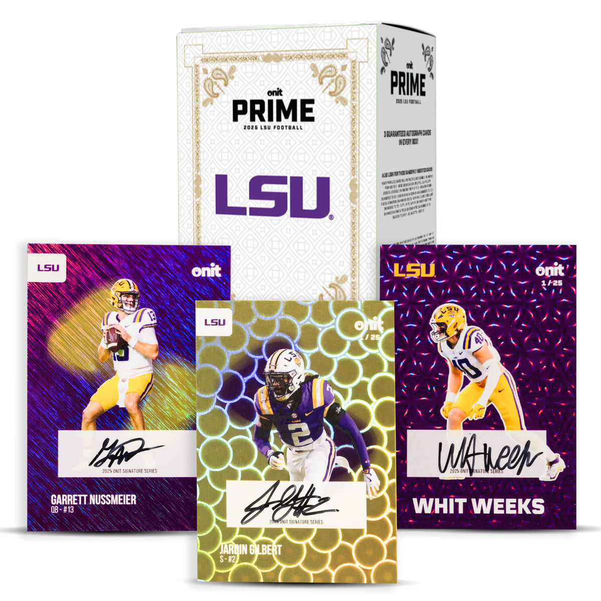 LSU Football 2025 Trading Cards - Prime Box (THREE Guaranteed Autograp