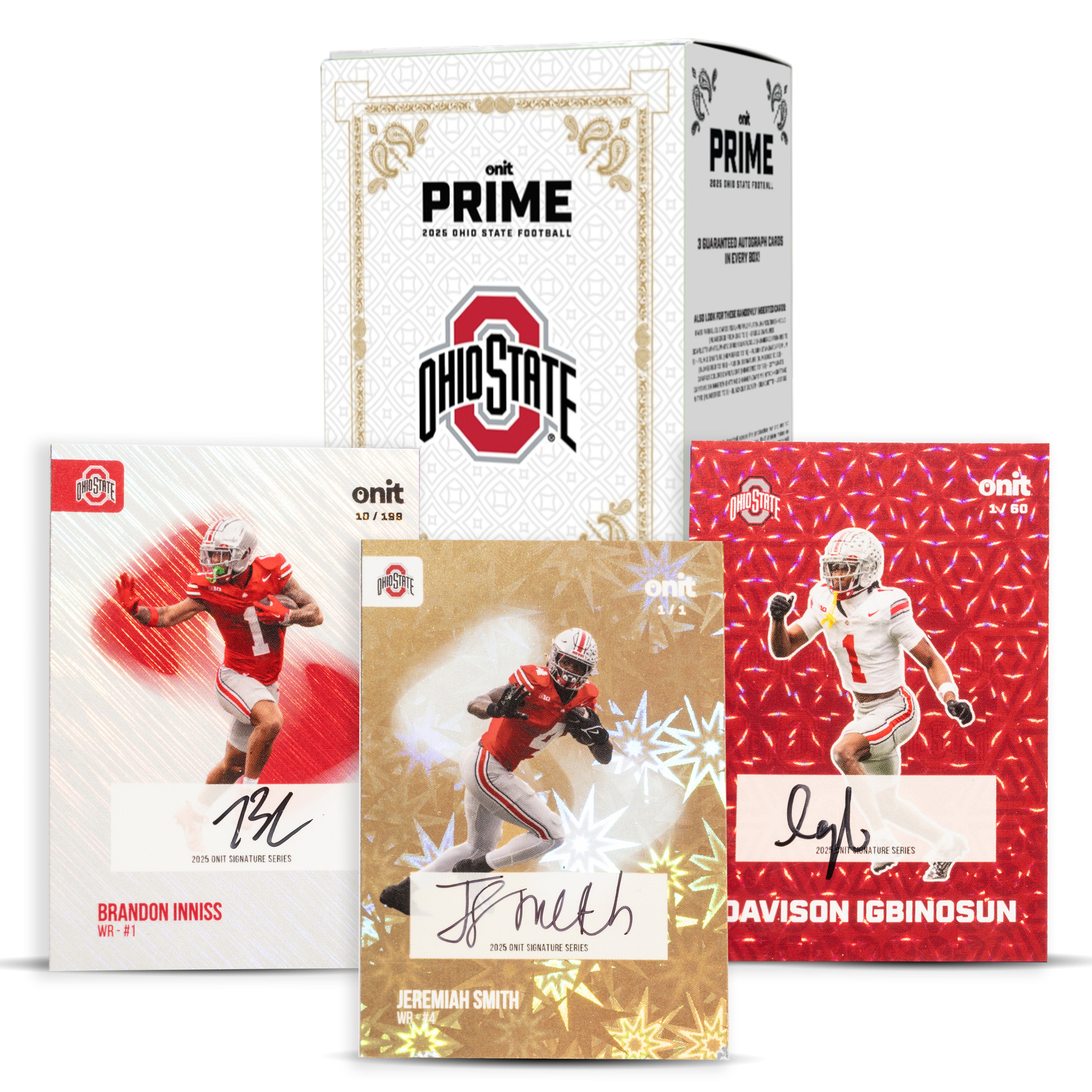 The Ohio State University Football 2025 Trading Cards - Prime Box (THREE Guaranteed Autographs)