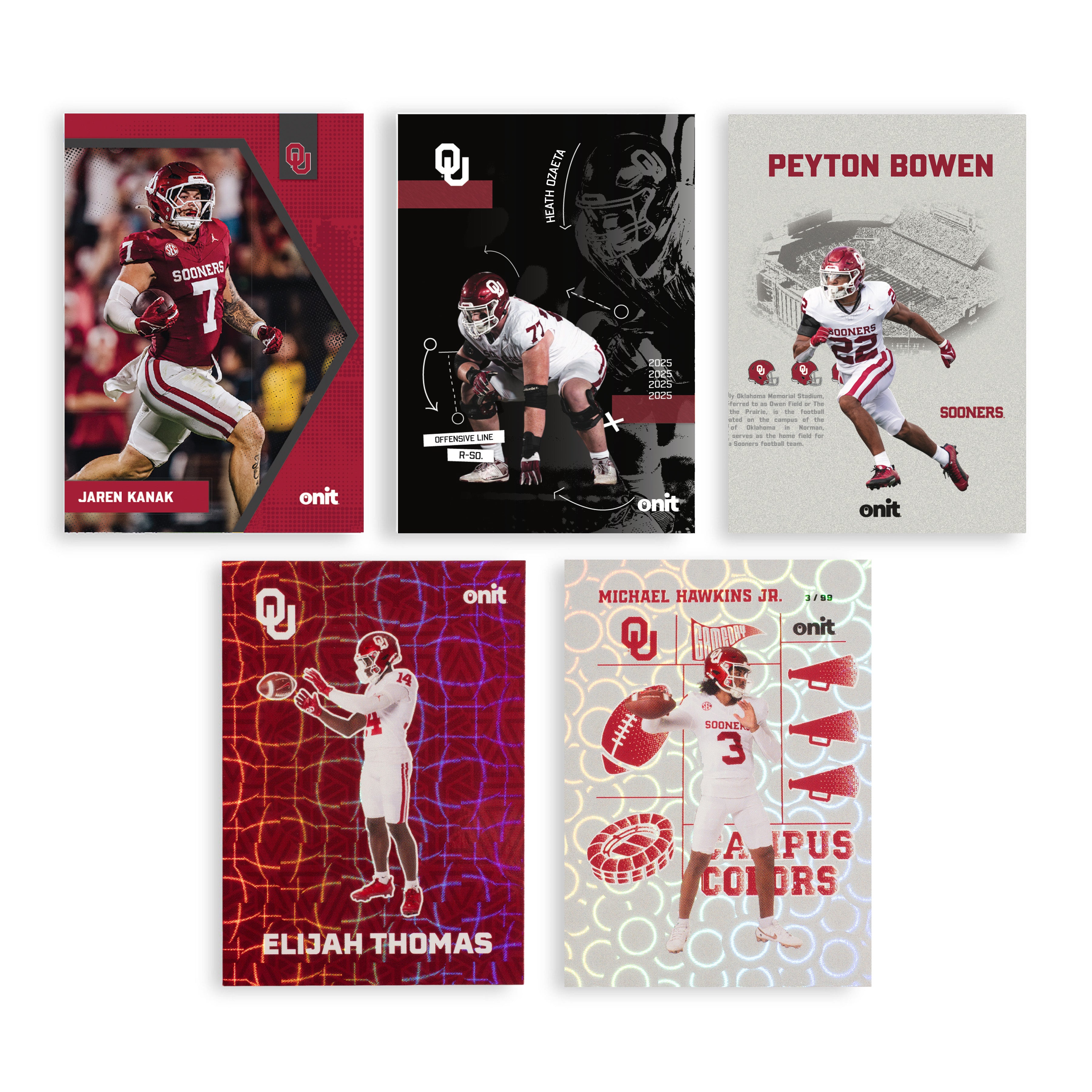 University of Oklahoma Football 2025 Trading Cards - Platinum Box