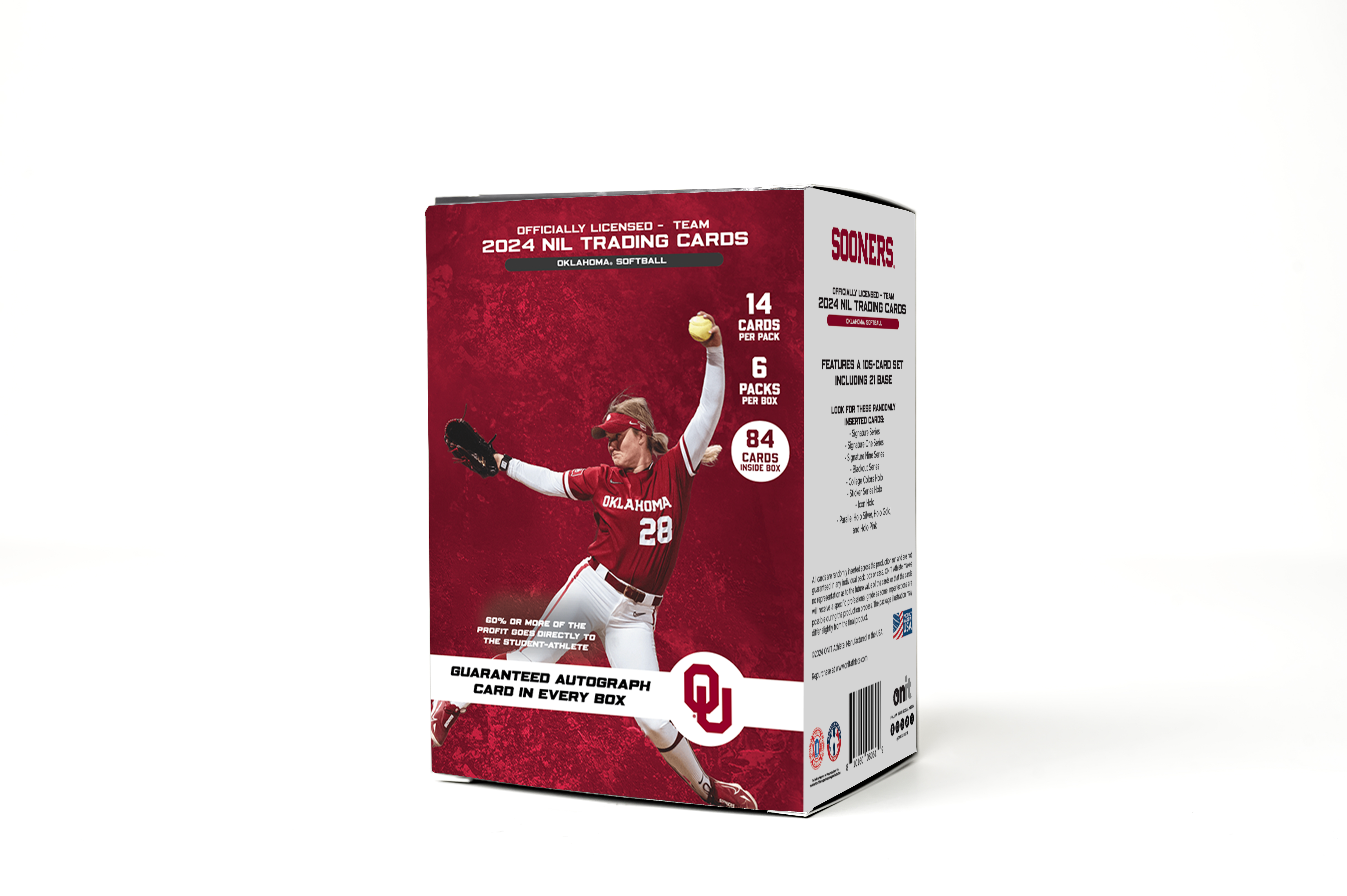 University of Oklahoma® Platinum Box - NIL 2024 Women's Softball Trading Cards - GUARANTEED AUTOGRAPH