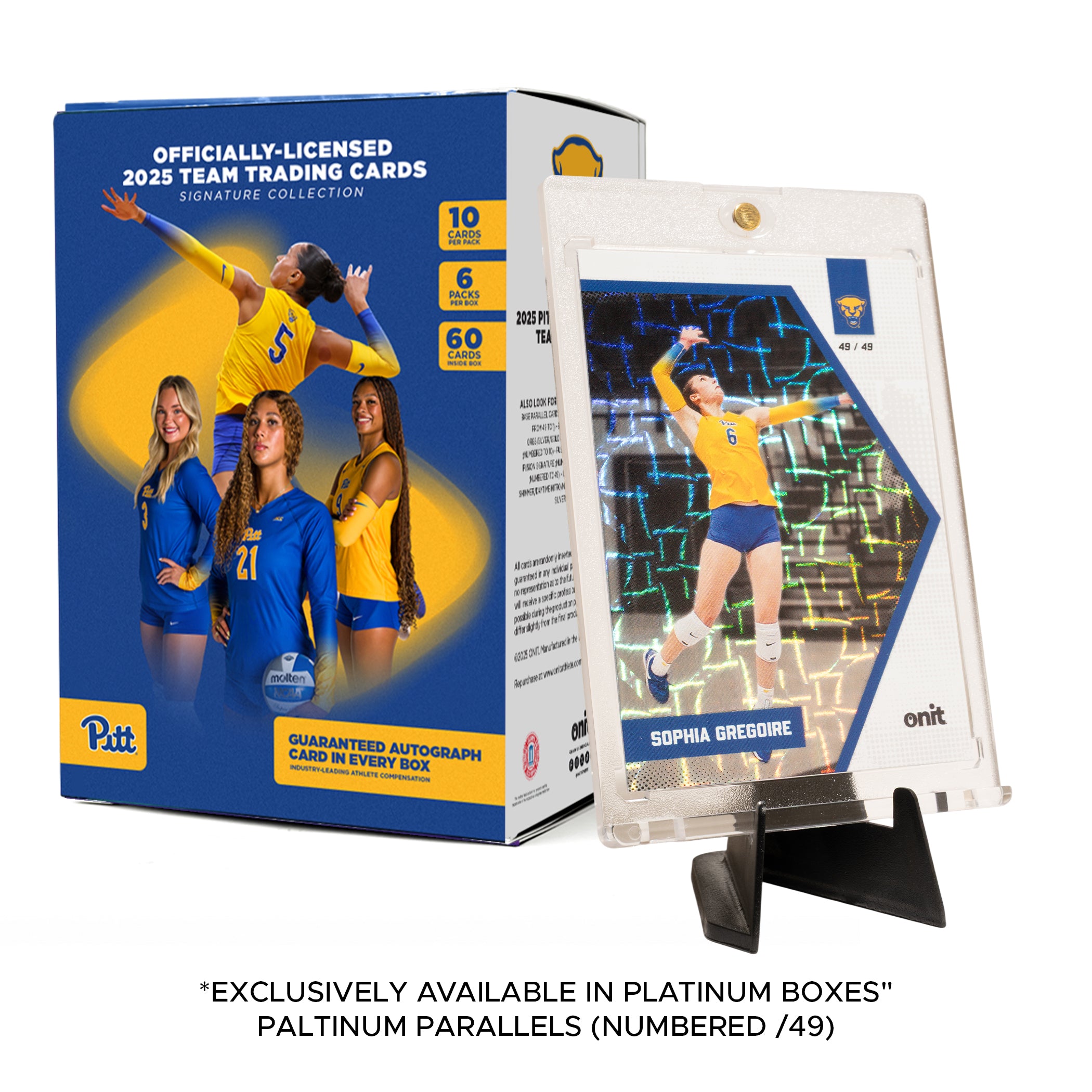 University of Pittsburgh 2025 Volleyball Trading Cards - Platinum Box (Guaranteed Autograph)