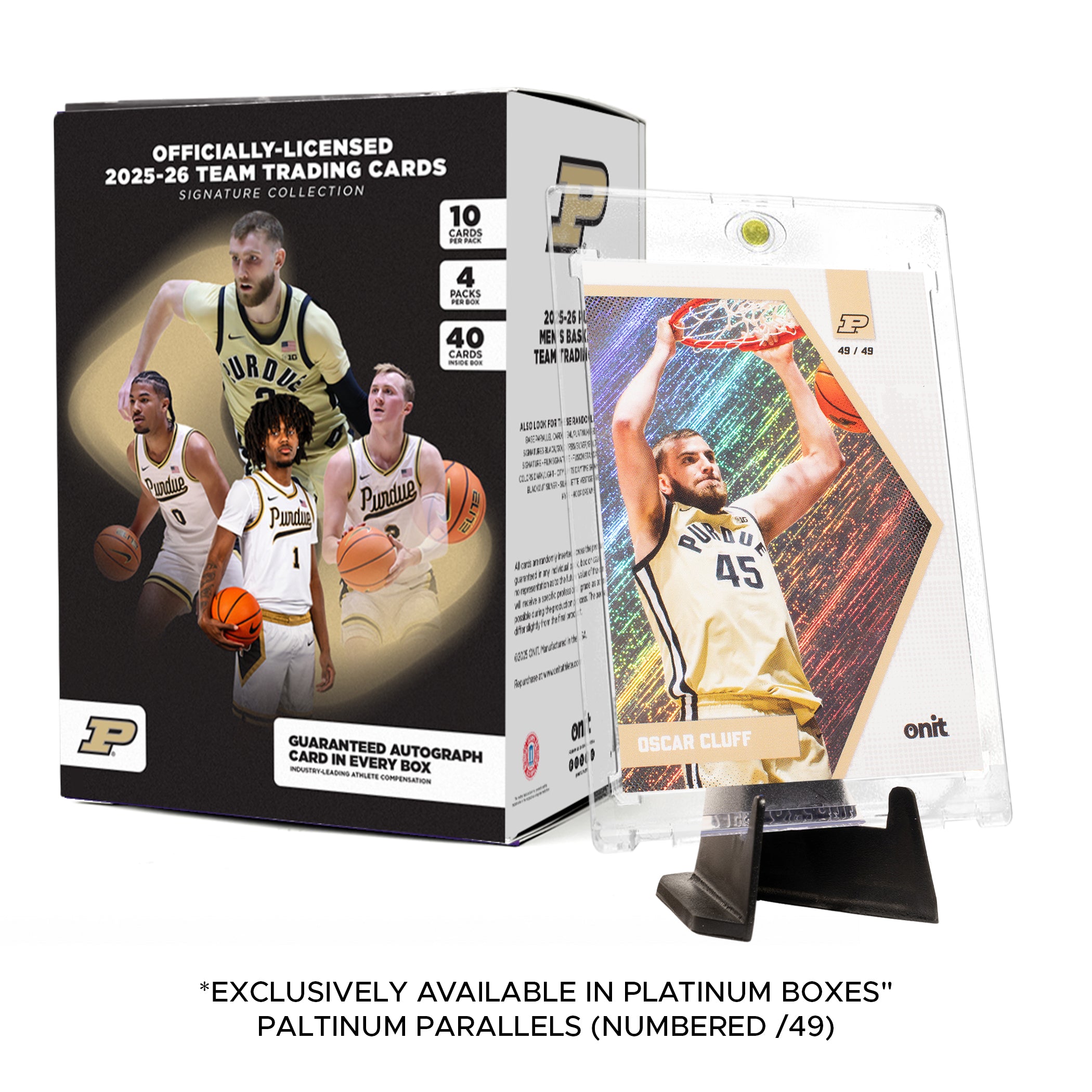 Purdue University Men's Basketball 2025-26 Trading Cards - Platinum Box (Guaranteed Autograph)