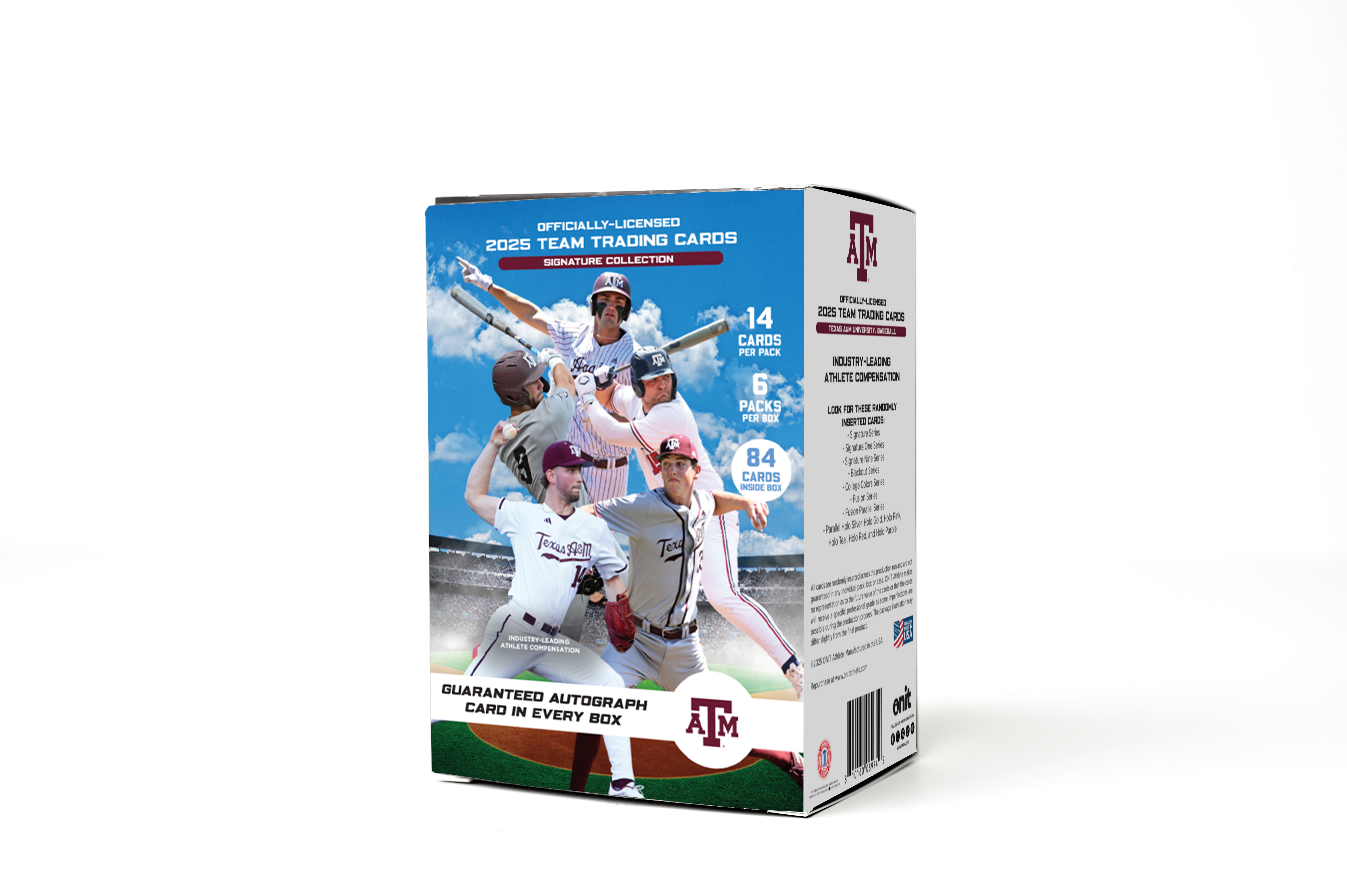 Texas A&M University® 2025 Baseball Trading Cards - Platinum Box with Guaranteed Autograph