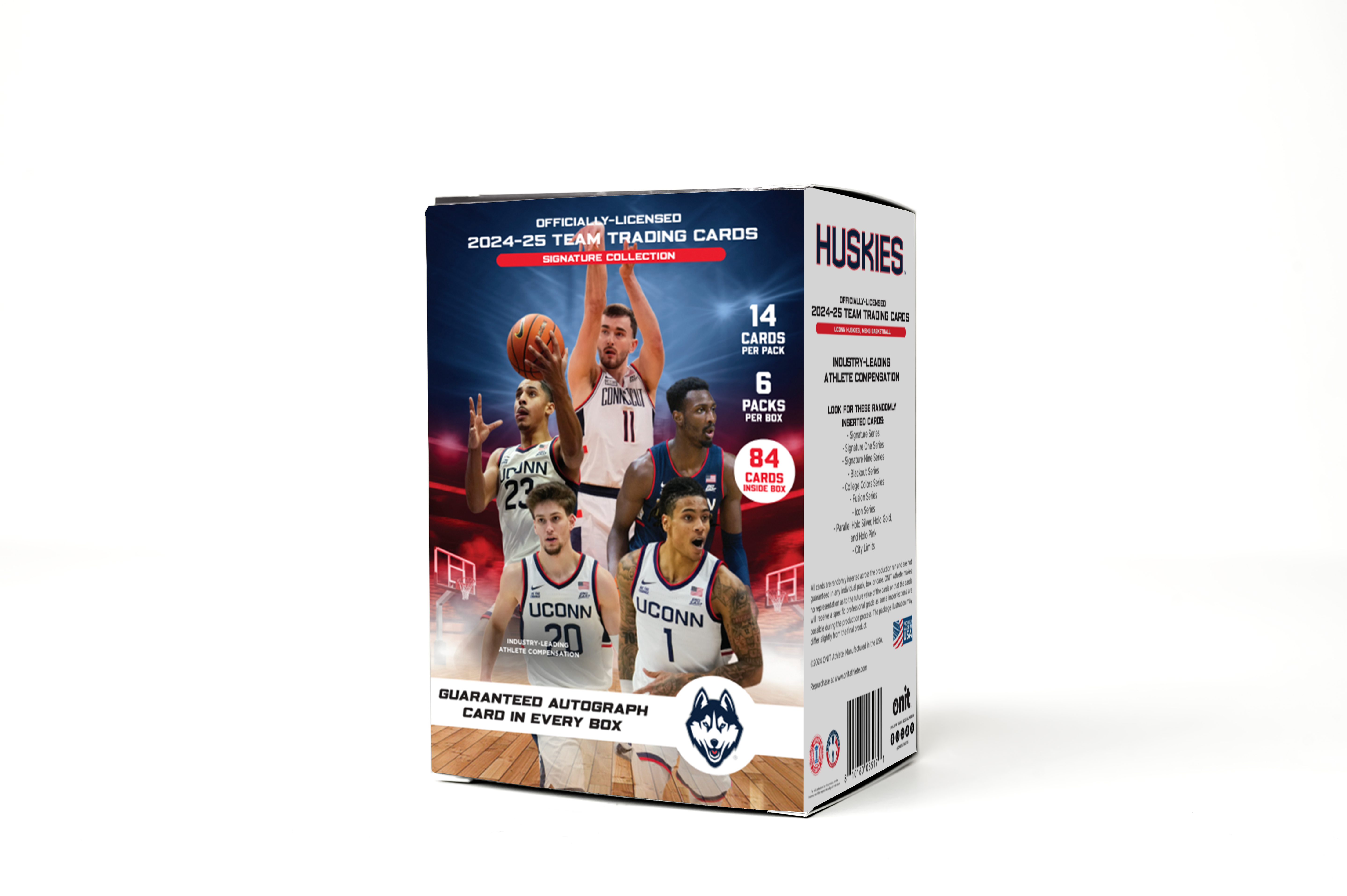 UConn® 2024-25 Men's Basketball Trading Cards - Platinum Box with Guaranteed Autograph