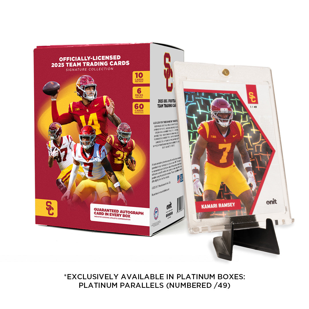 University of Southern California Football 2025 Trading Cards - Platinum Box (Guaranteed Autograph!)