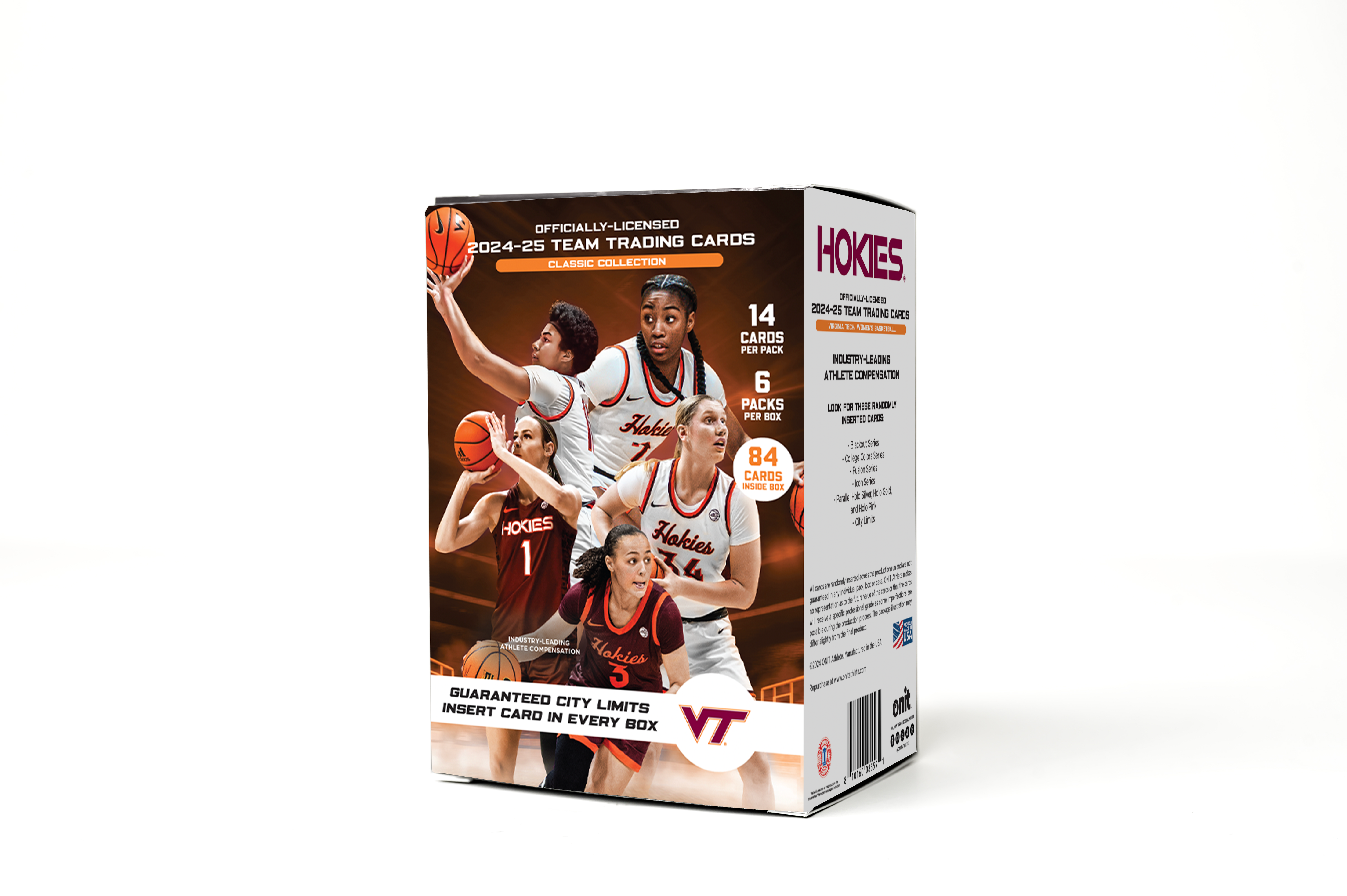 Virginia Tech® 2024-25 Women's Basketball Trading Cards - Blaster Box with Guaranteed City Limits