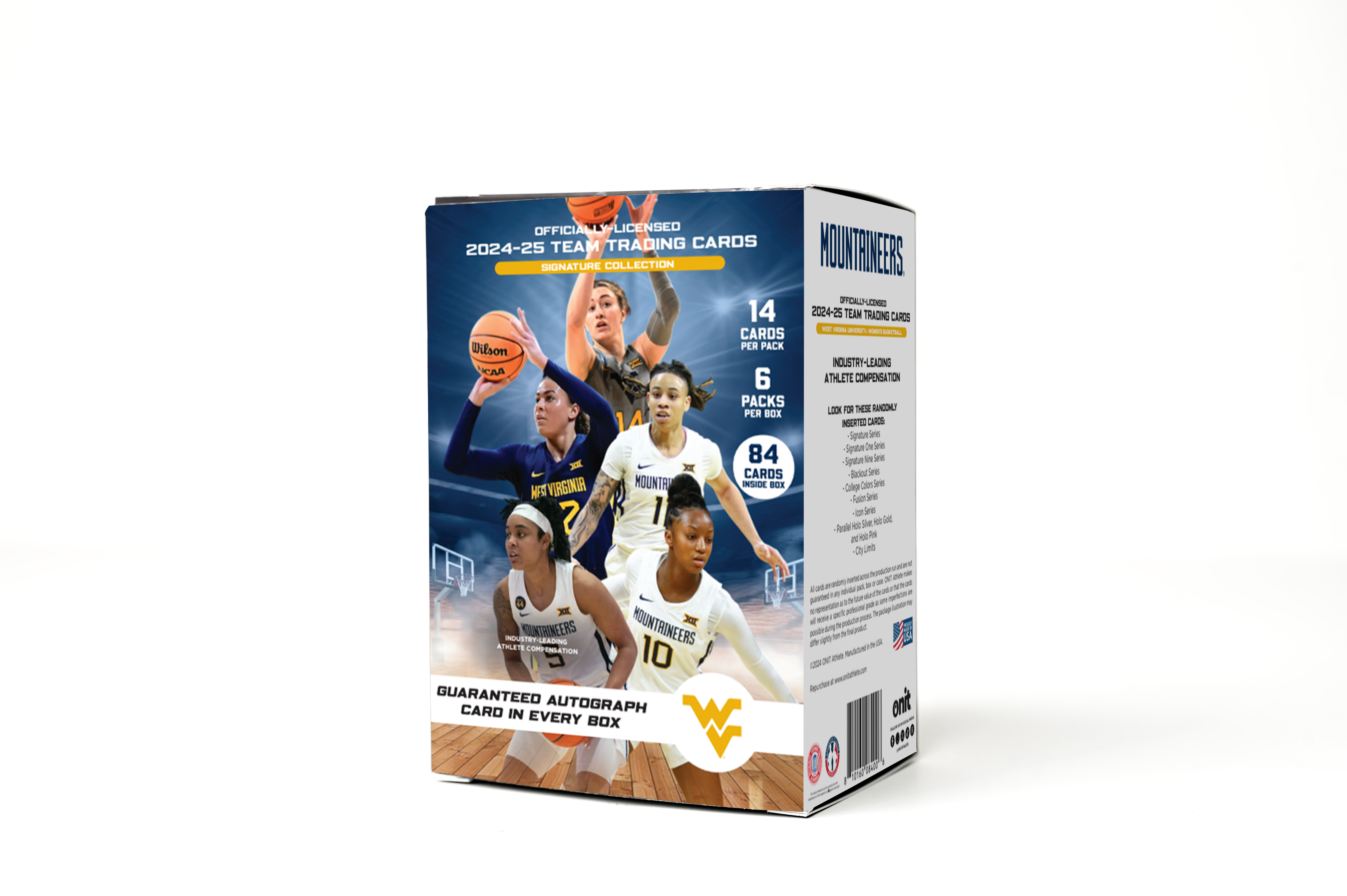 West Virginia University® 2024-25 Women's Basketball Trading Cards - Platinum Box with Guaranteed Autograph