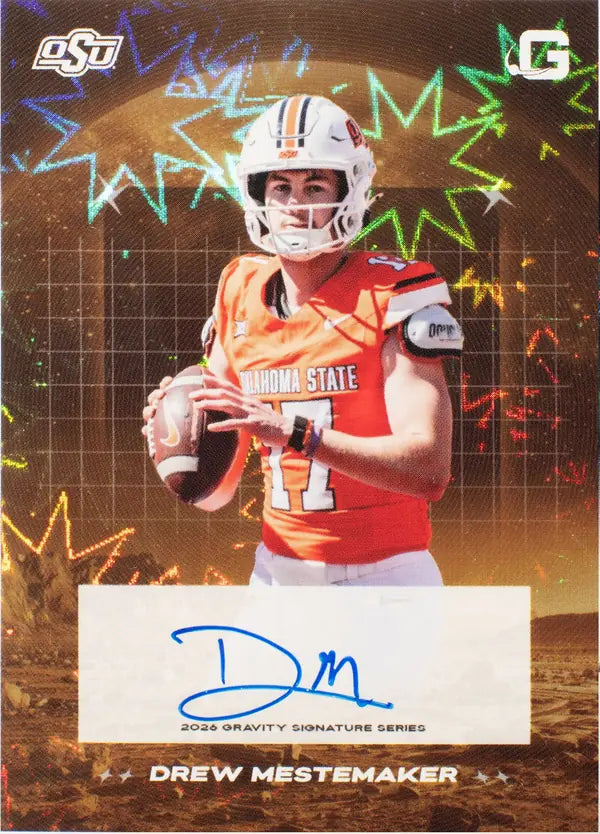 Base Signatures Gold — Drew Mestemaker, Oklahoma State