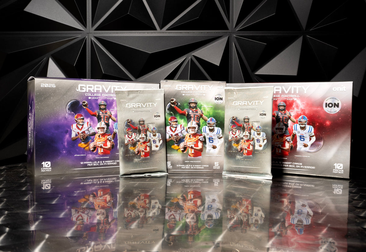2026 ONIT Gravity Football Mega, Blaster and Hobby Boxes with packs